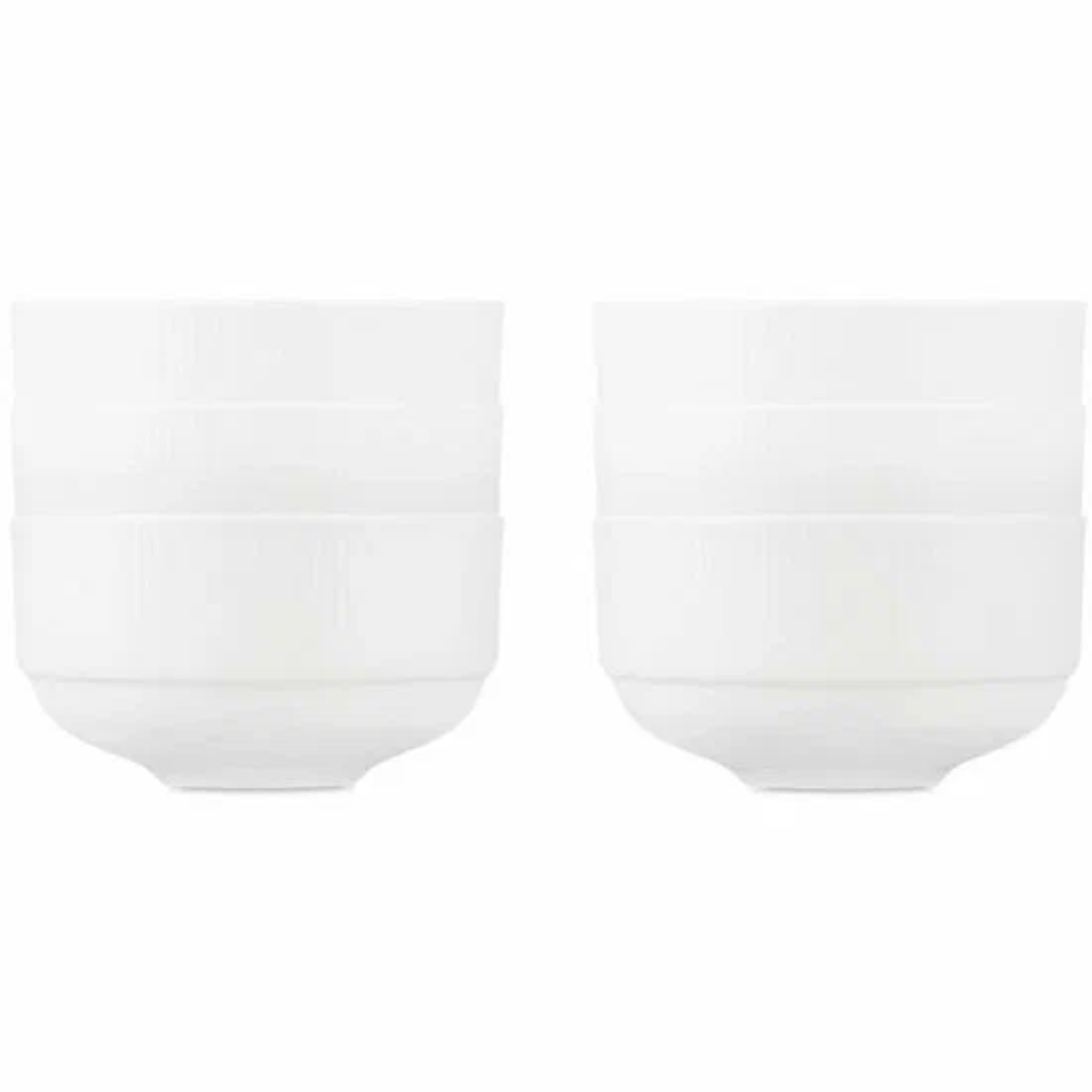 Набор салатников Decor de table плиссе 6 шт, фарфор костяной, 250 мл