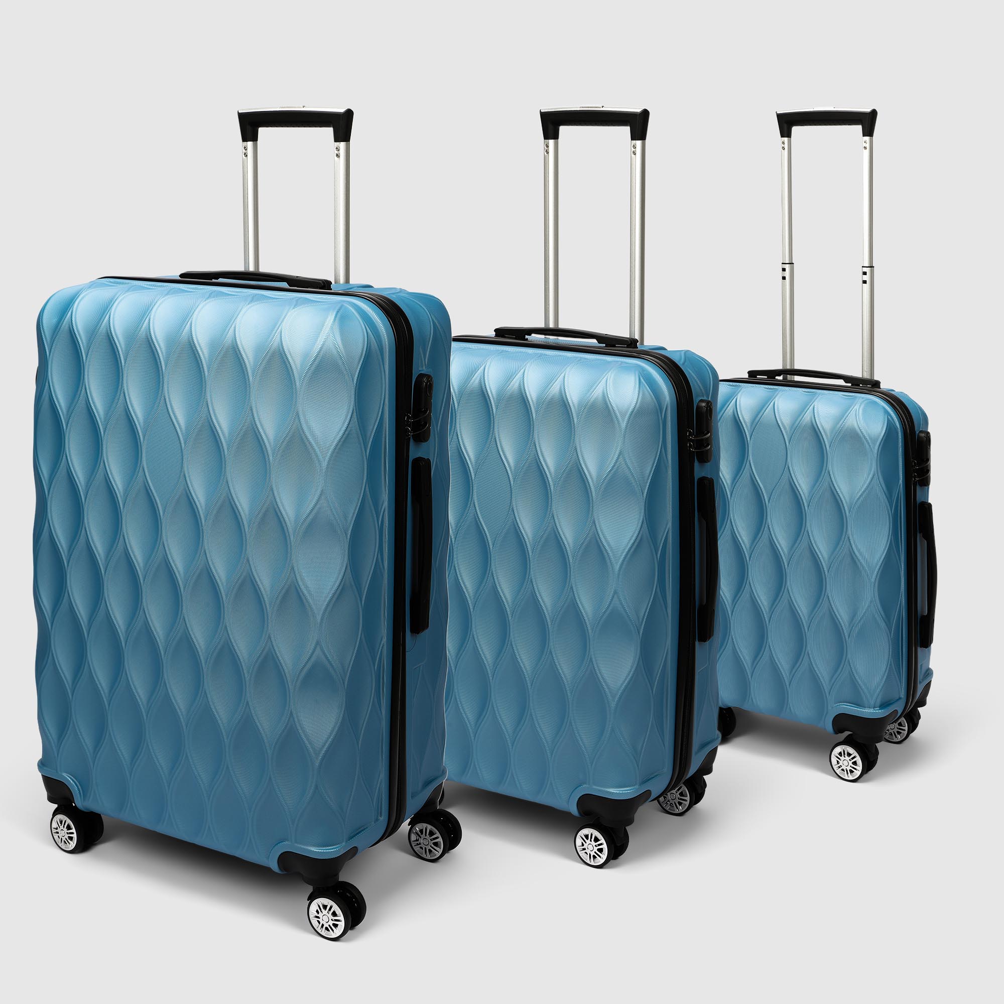 Набор чемоданов Smarter Luggage 3 размеров 20 2428 синий 9990₽