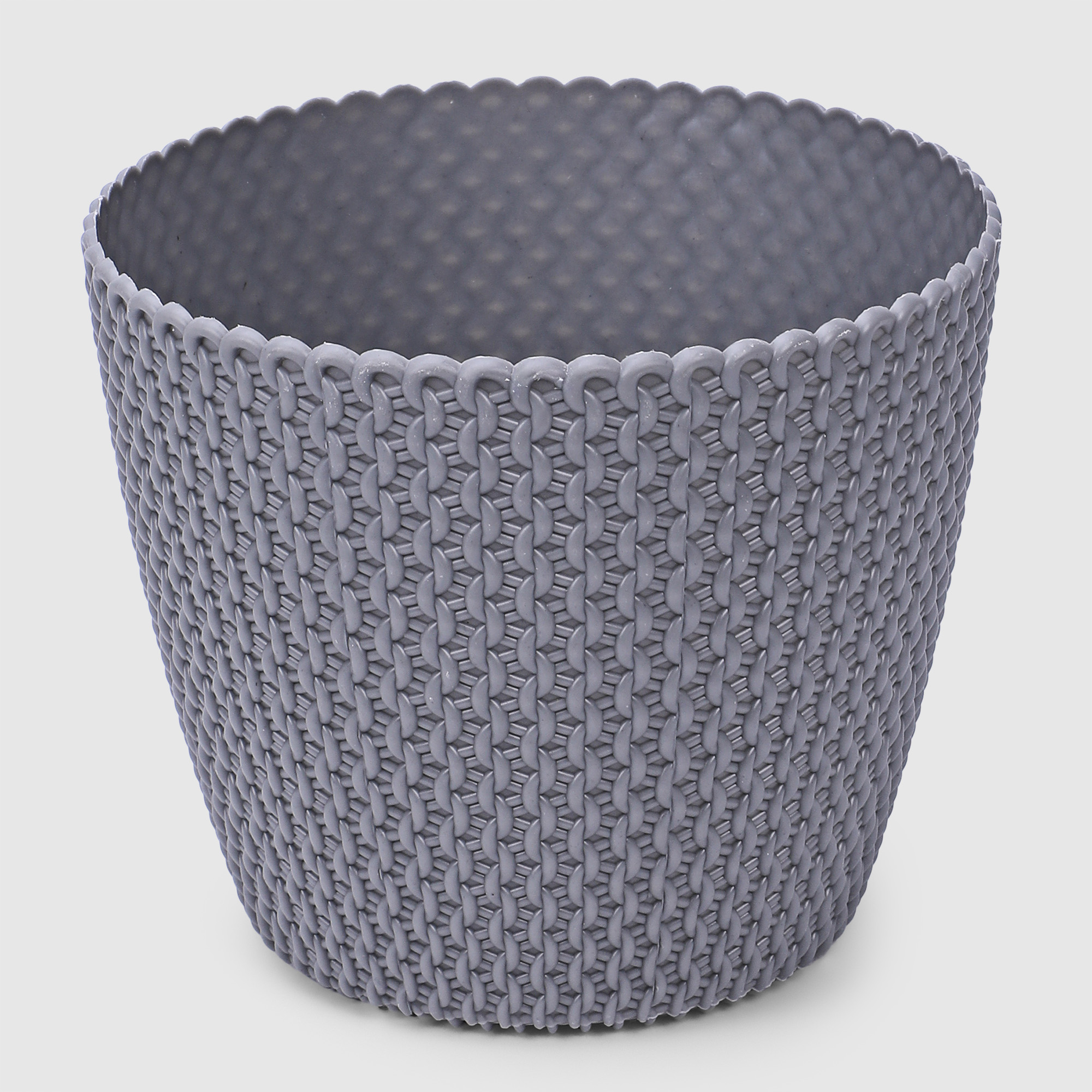 Кашпо Zhejiang Kaiyang для цветов 15х12.7 см серое