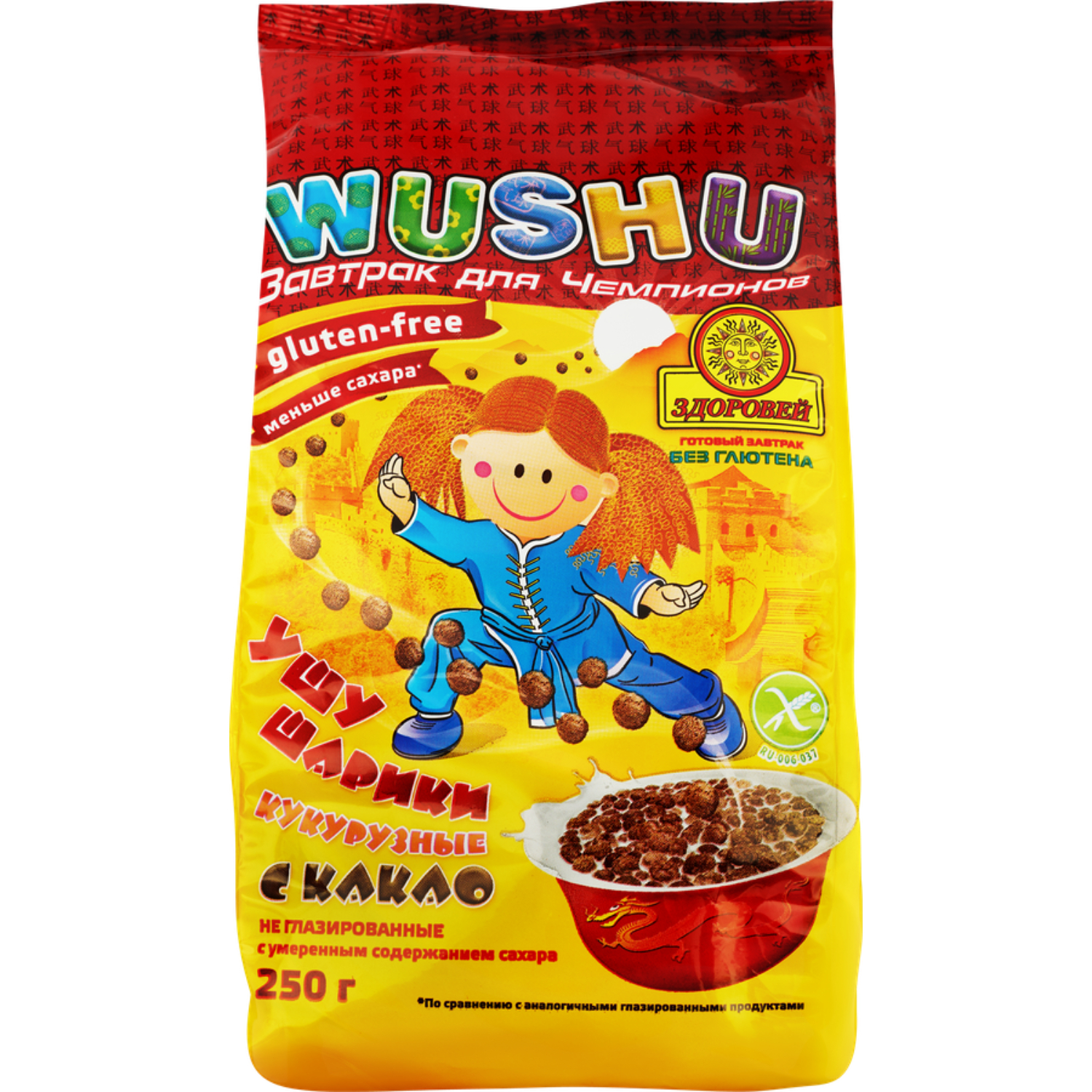 Шарики хрустящие Здоровей вкус шоколада 250 г