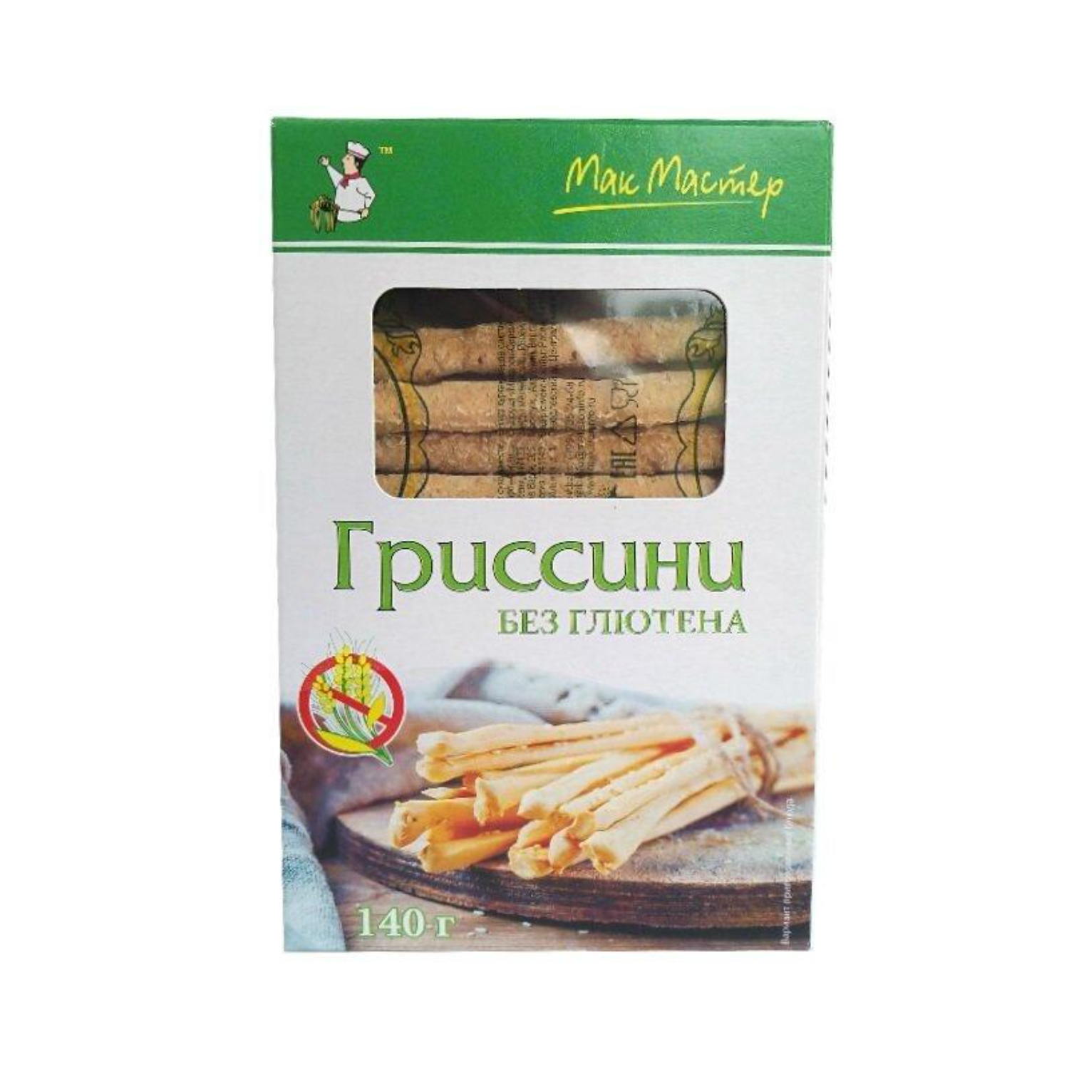 Палочки хлебные МакМастер без глютена Гриссини 140 г 189₽