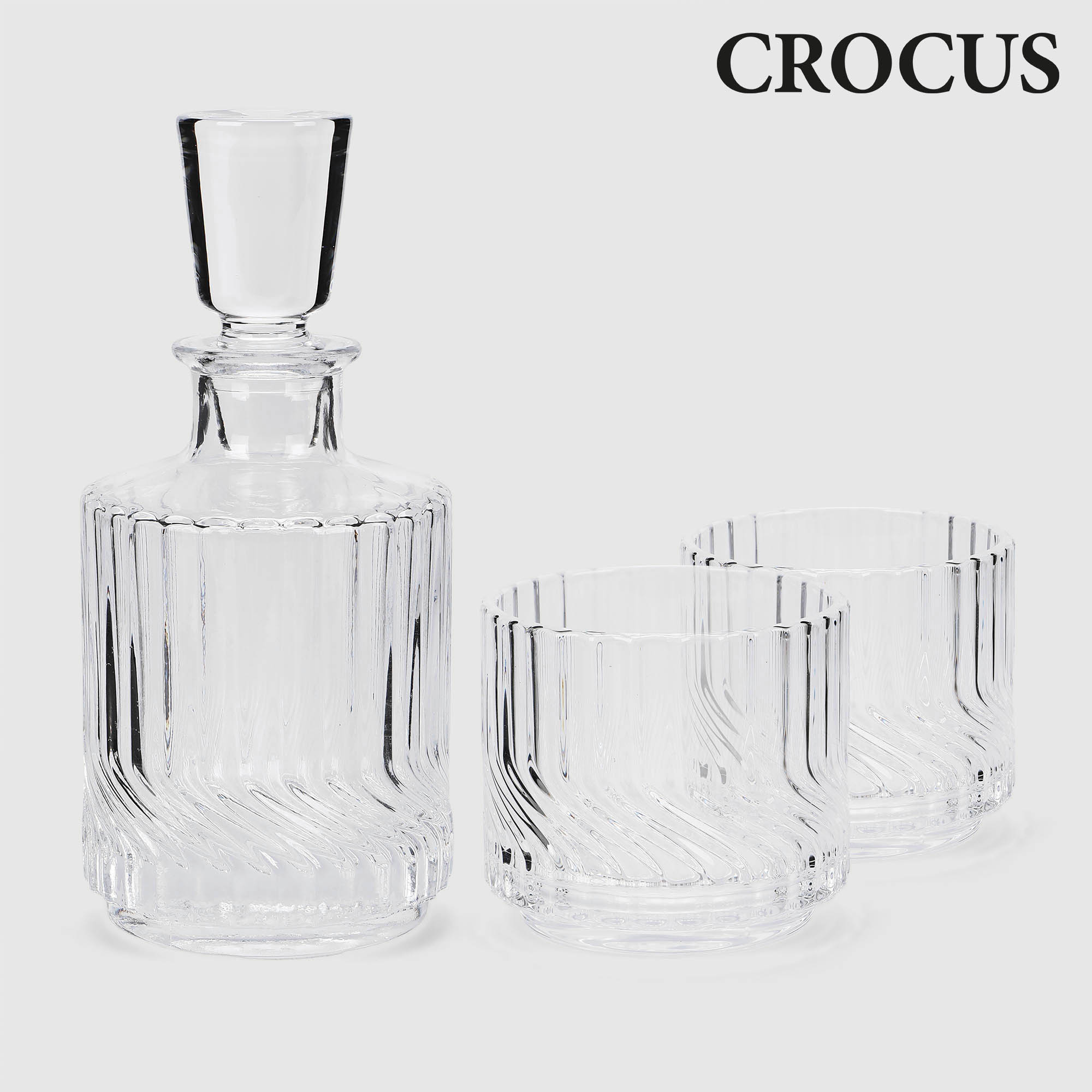 Набор для виски Crocus 2 стакана декантер 1990₽