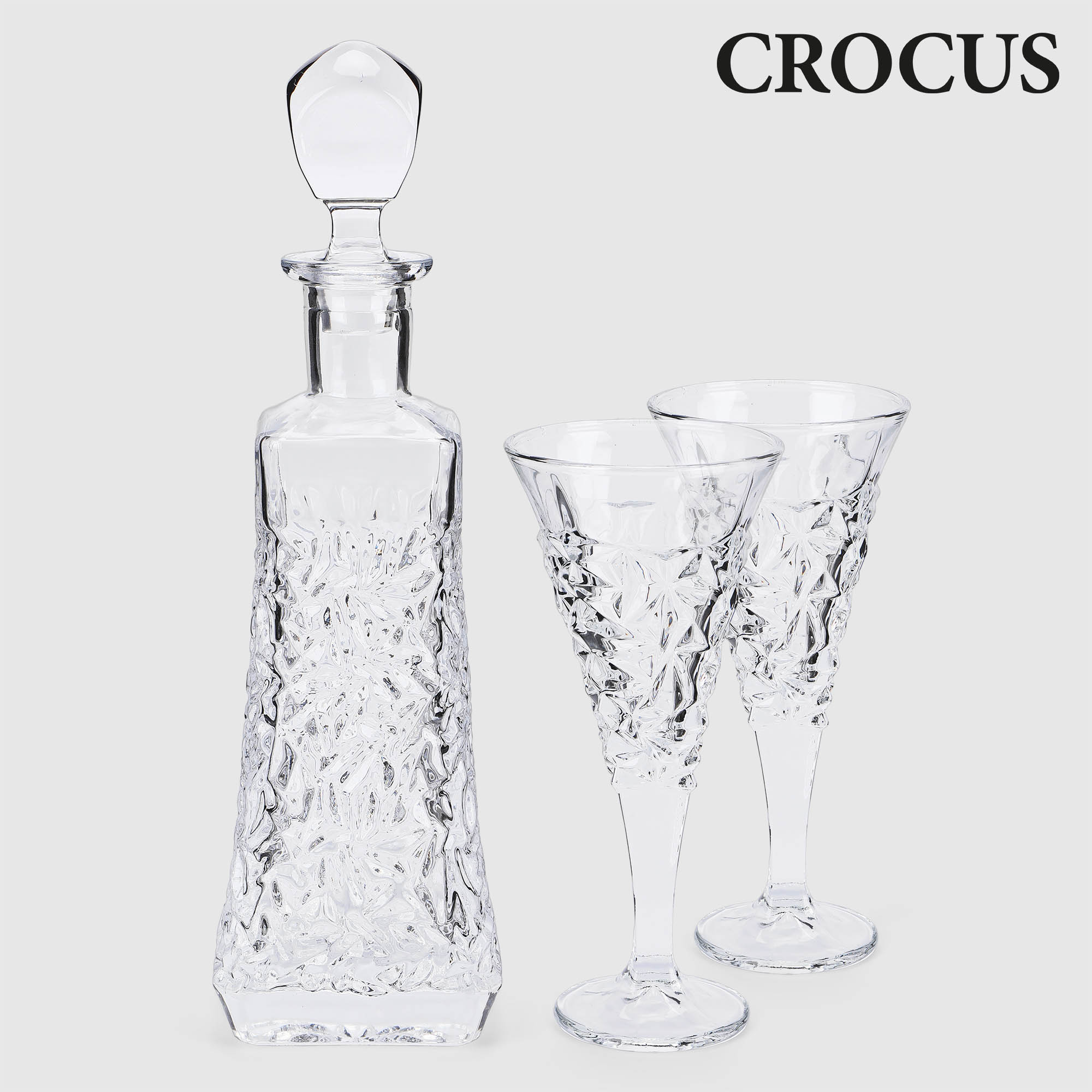 Набор для виски Crocus 2 бокала, декантер