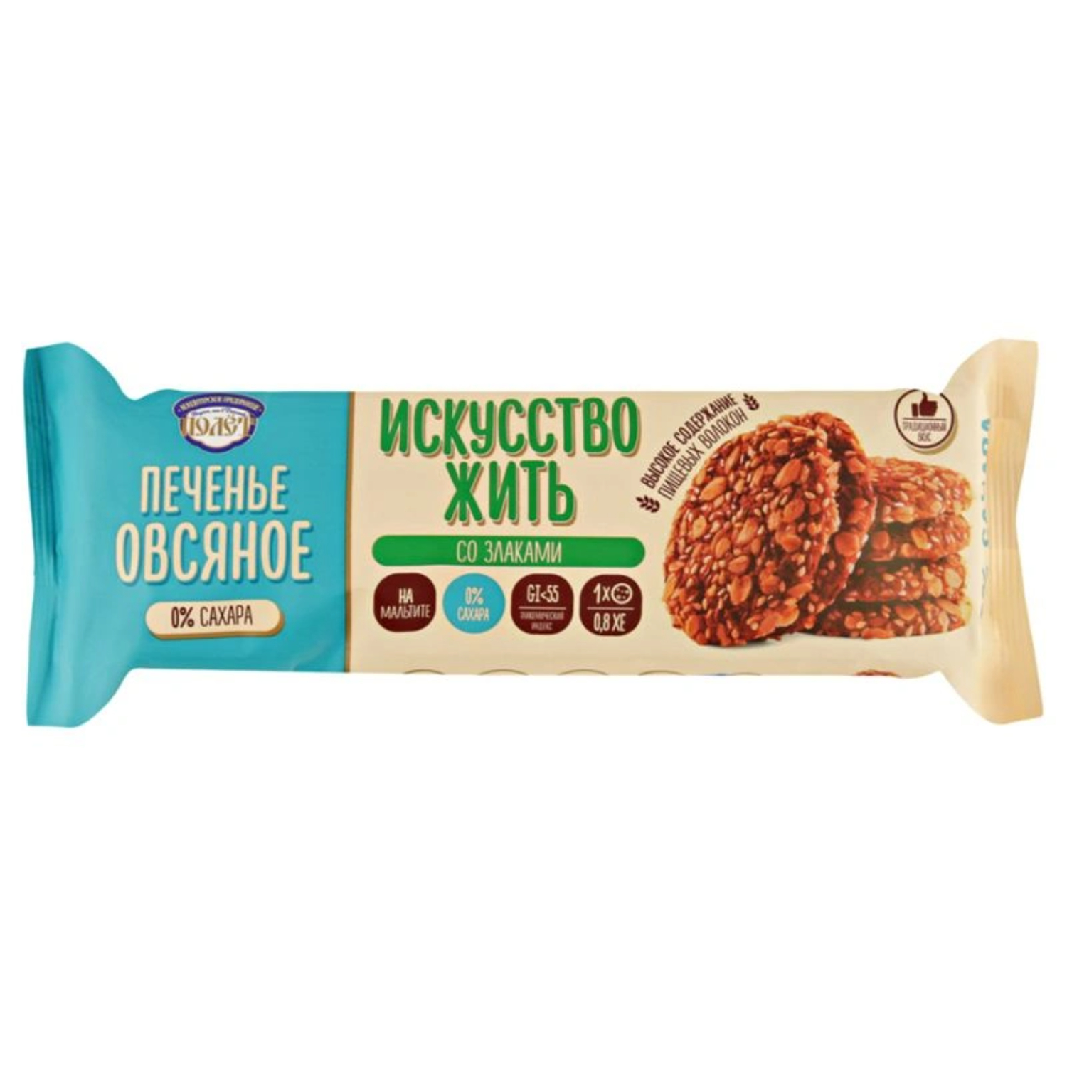 Печенье Полет овсяное злаки на мальтите 210 г