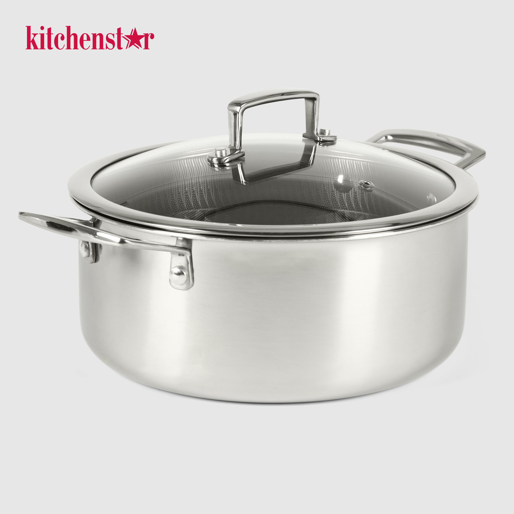 Кастрюля Kitchenstar Aristo innovation с крышкой 24 см, 4,4 л