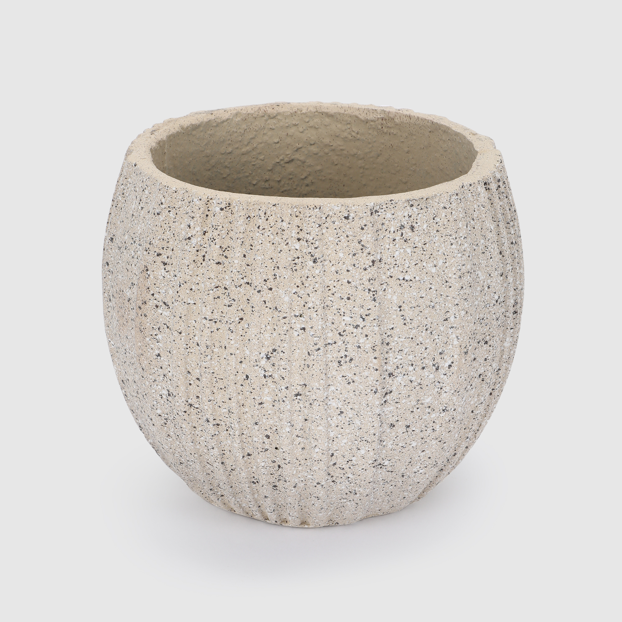 Кашпо для цветов Hinwell 20х17 см бежевый гранит