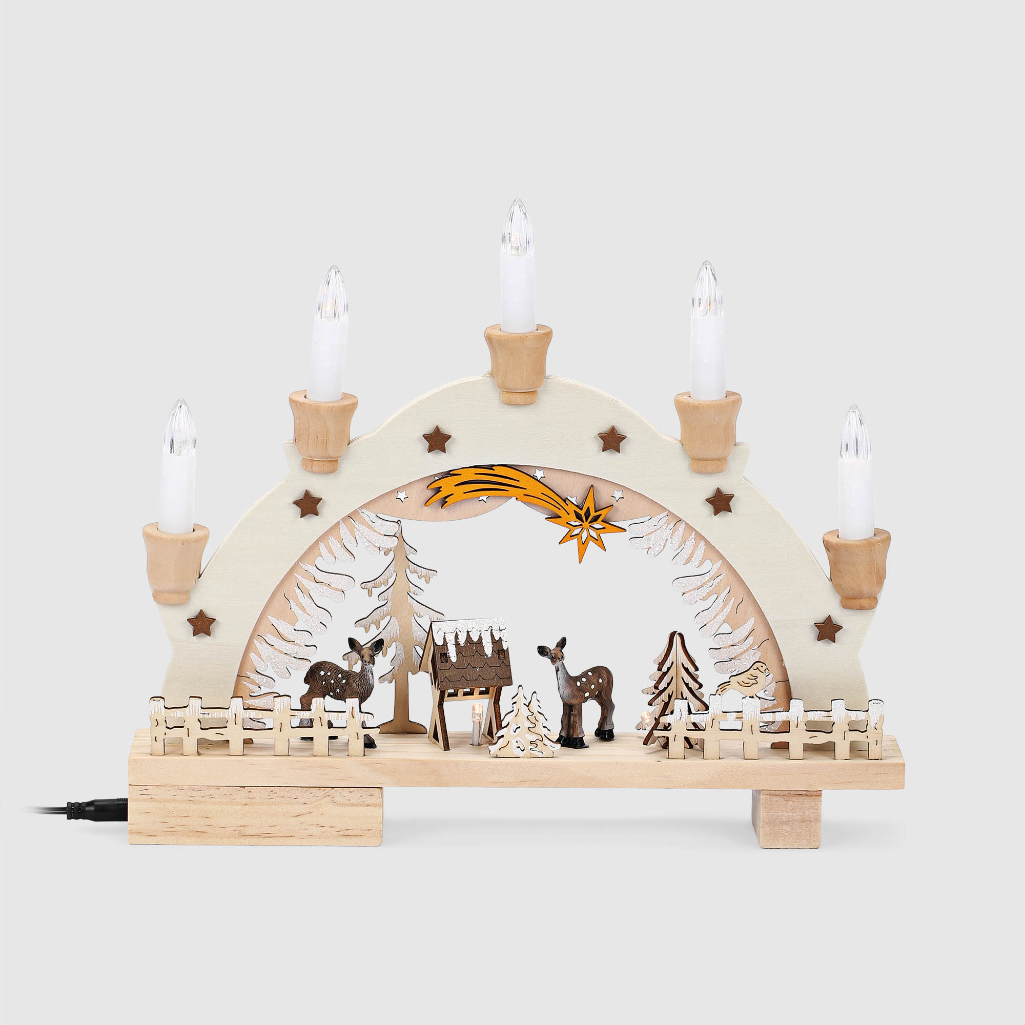 Подсвечник Chuangying craft новогодний декоративный 10942YB 35х5х27см 1490₽