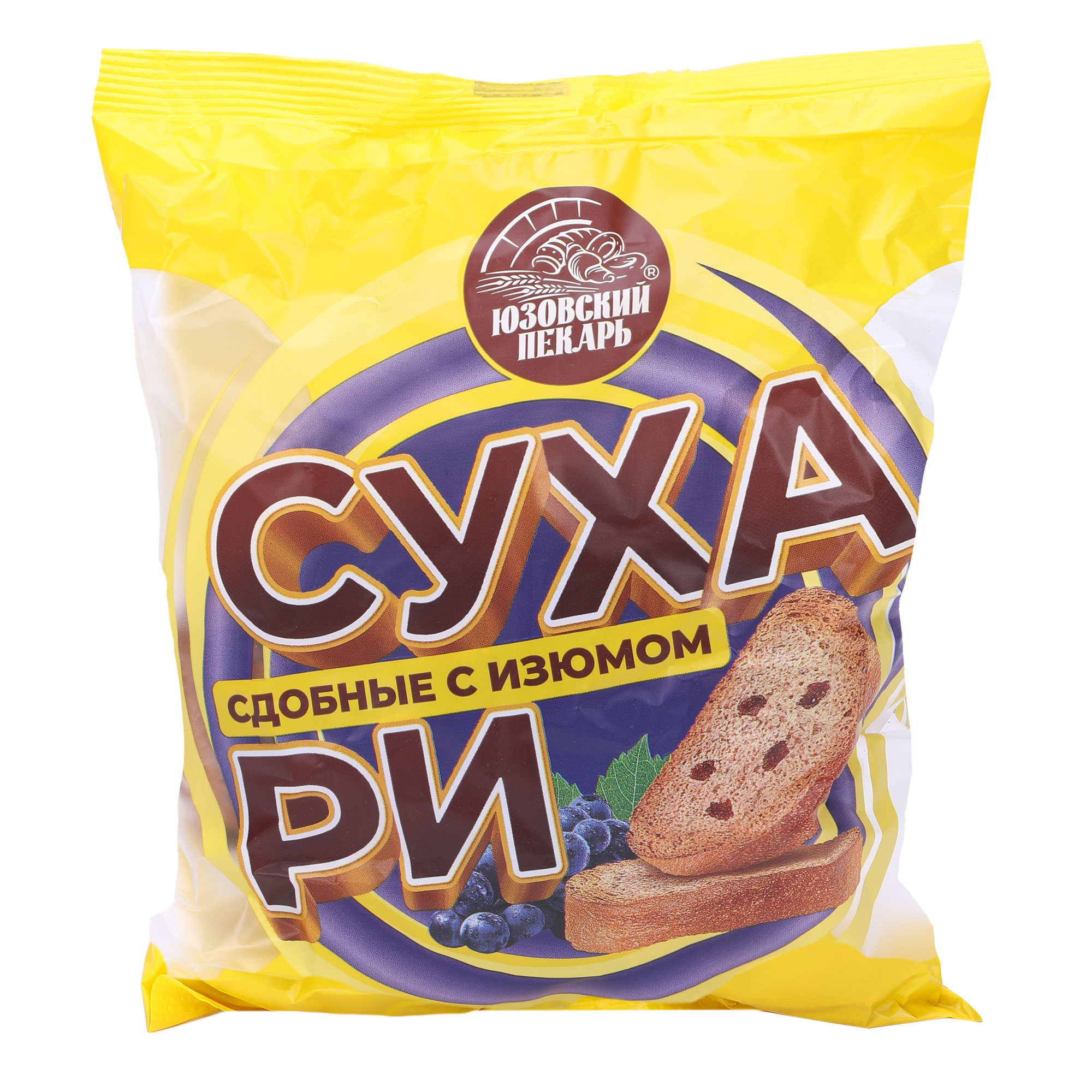 Сухари сдобные Юзовский пекарь с изюмом 200 г 68₽