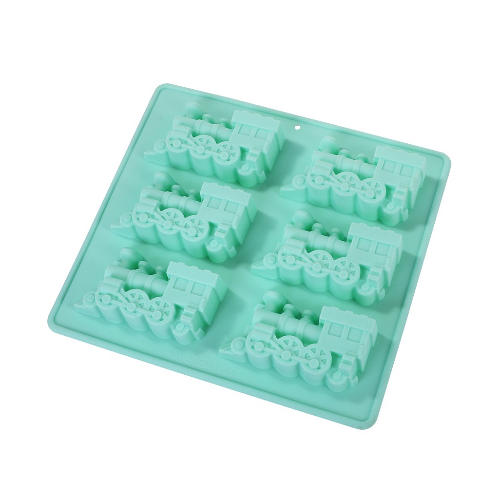 

Форма для выпечки 6 кексов Fissman Паровозы, Аквамарин