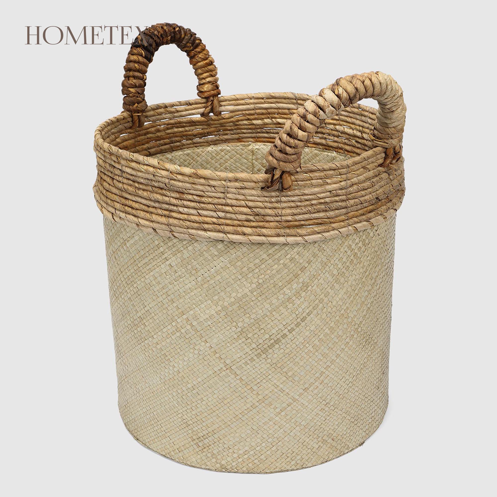 Корзина Hometex Pandan mix с ручками размер L 38х38х50 см