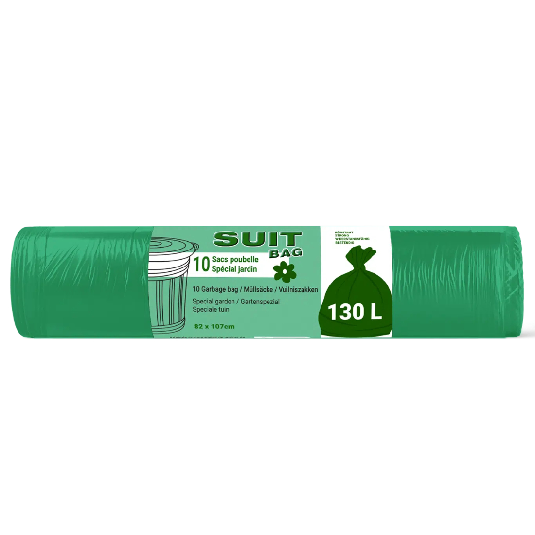 Пакет для мусора Suit bag jardin 130л с завязкой 10шт