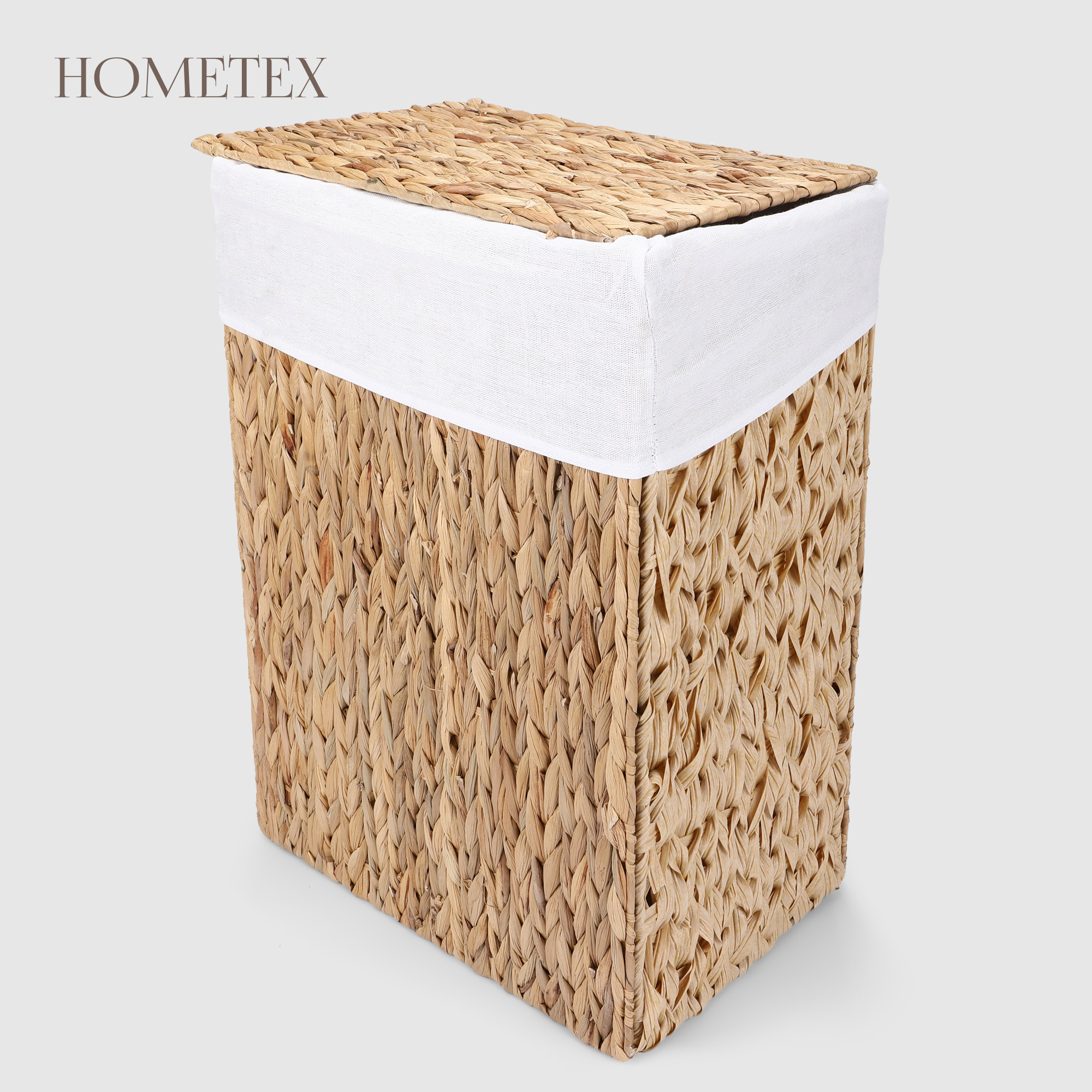 Корзина для белья Hometex с крышкой 40x28x58 см 2190₽
