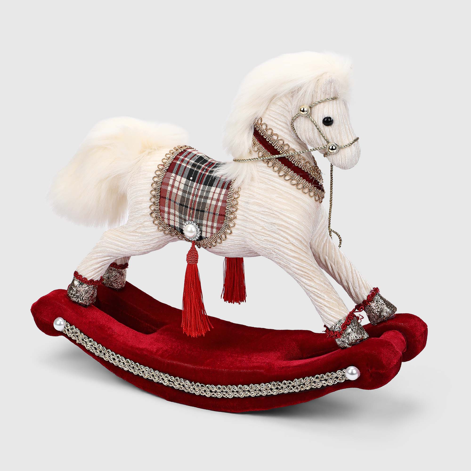 Декоративная фигура James arts лошадь-качалка белая 40х12х35 см 3690₽