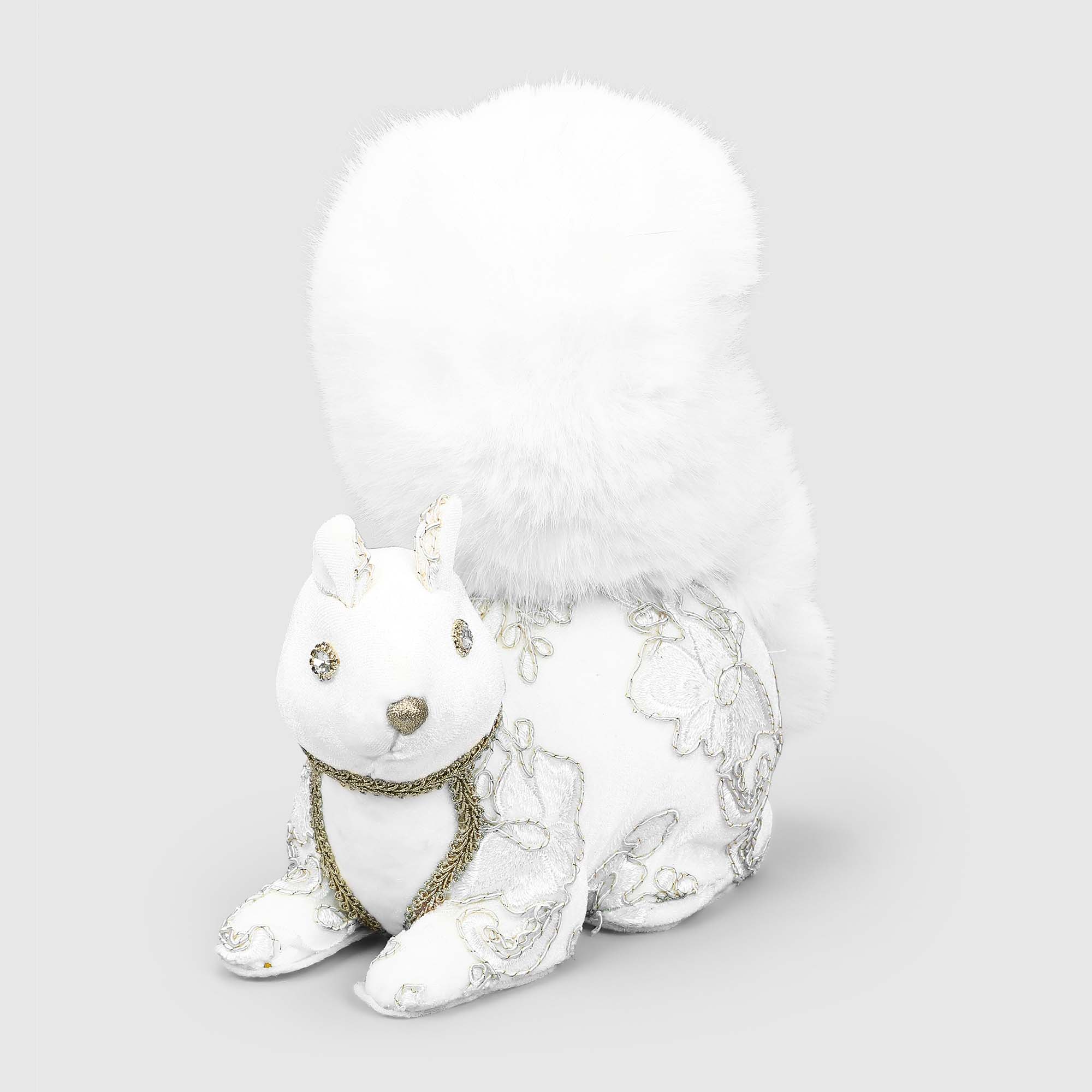 Декоративная фигура James arts белка белая 22х12х24 см 1590₽