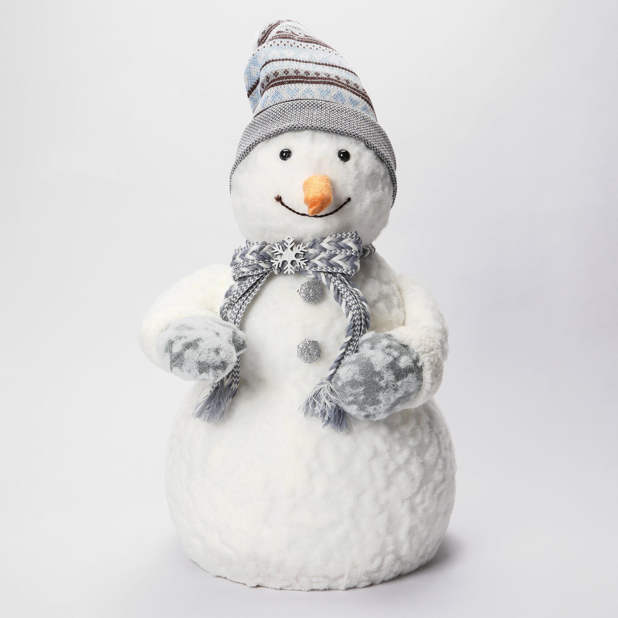 Декоративная фигура James arts снеговик в шапке 33х32х57 см 2490₽