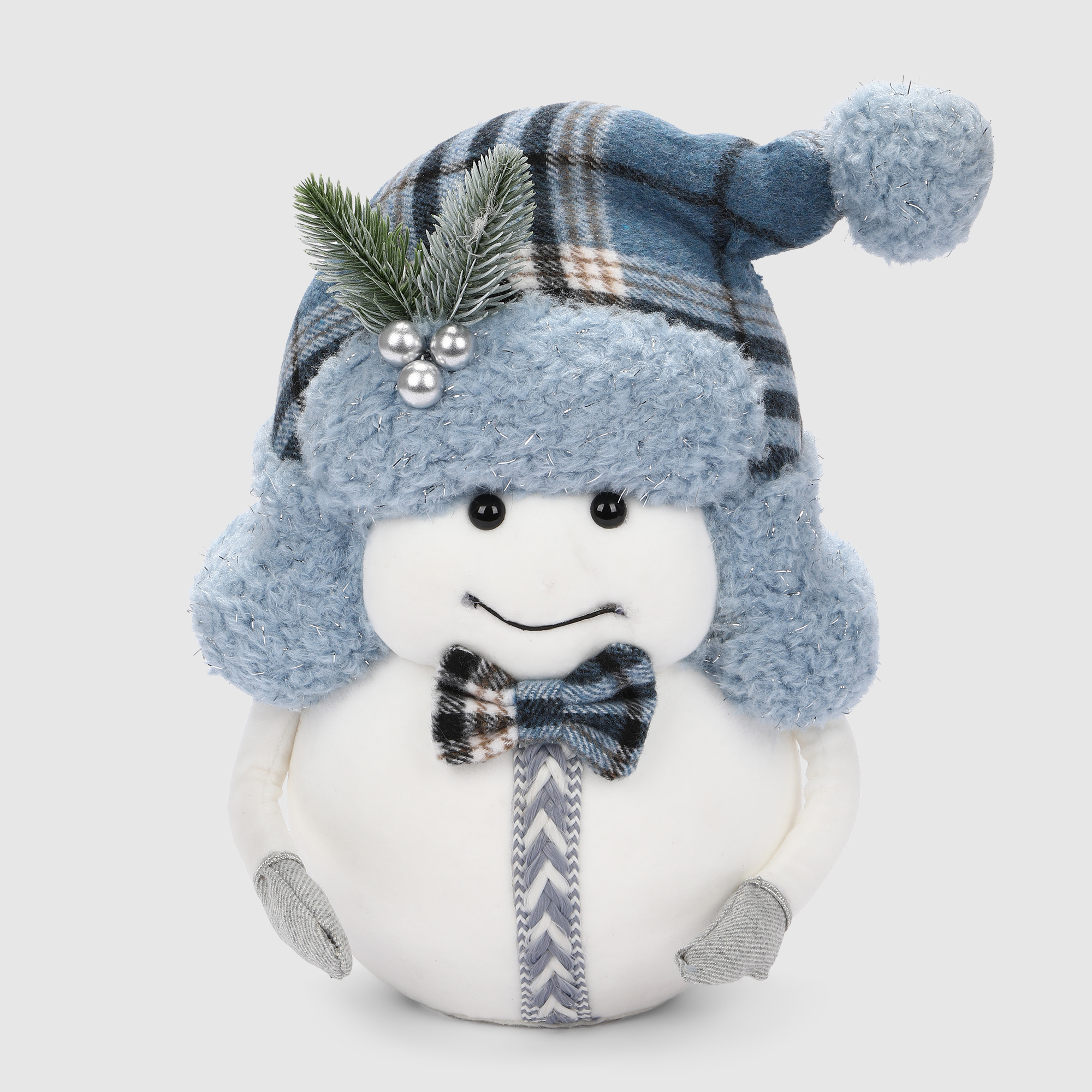 Декоративная фигура James arts снеговик в синей шапке 25х14х32 см 1190₽