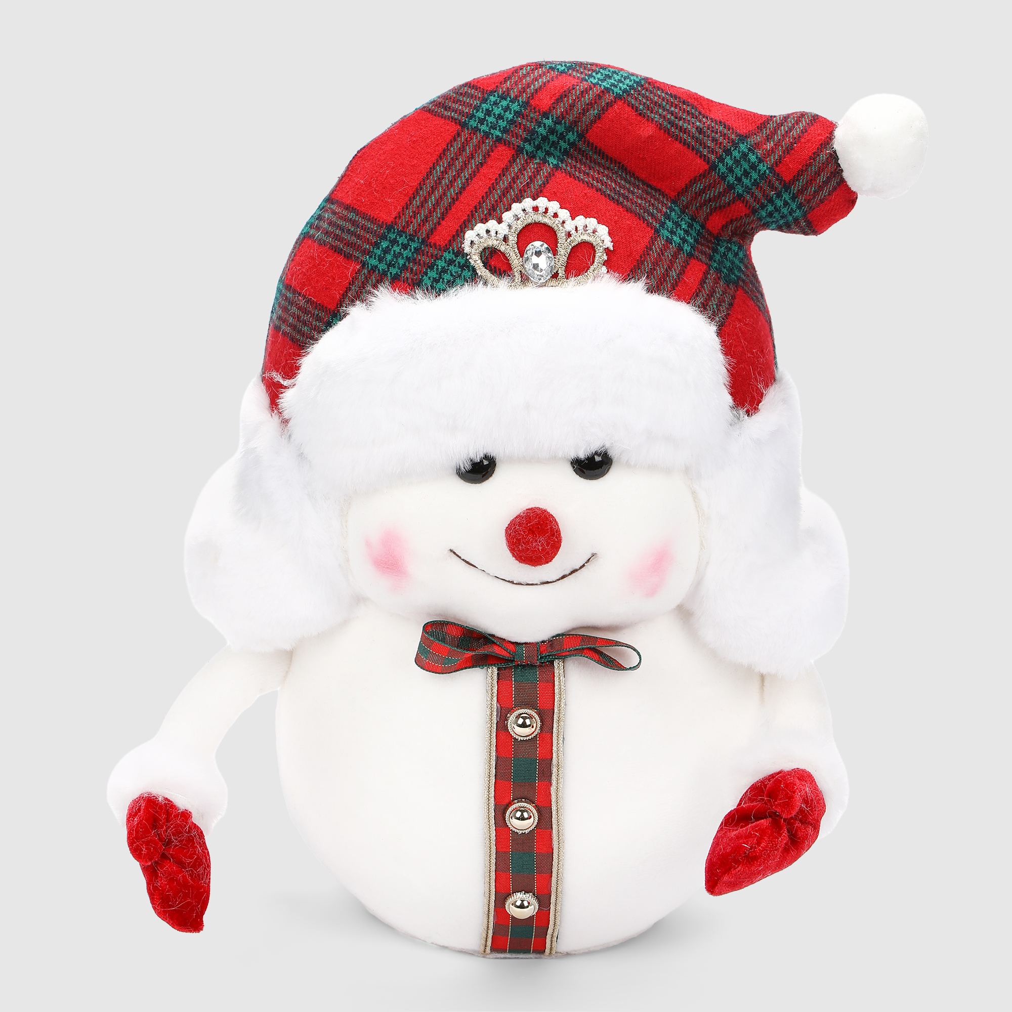 Декоративная фигура James arts снеговик в красной шапке 25х14х32 см 1190₽