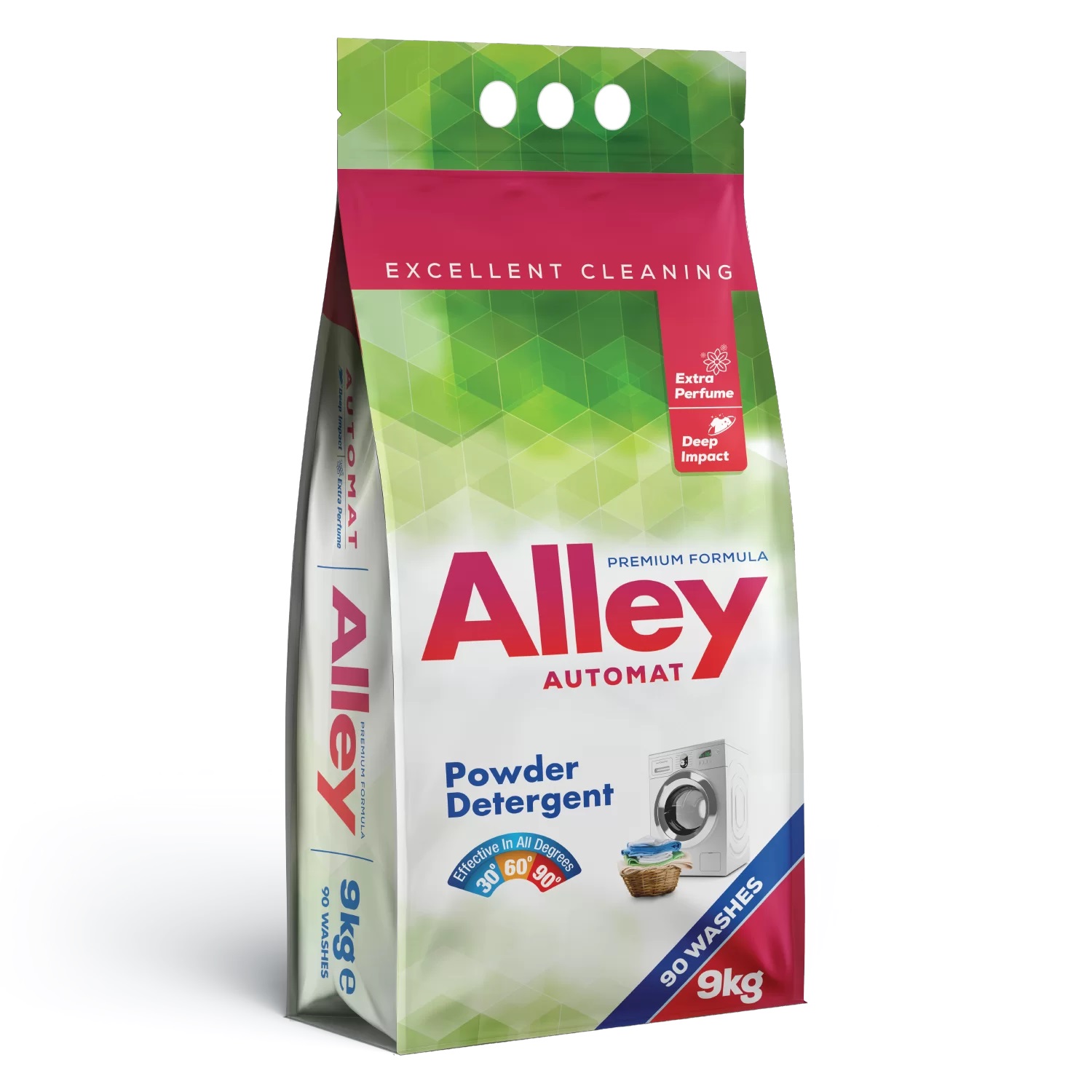 Стиральный порошок Alley для белого и цветного белья для автоматической стирки 9 кг
