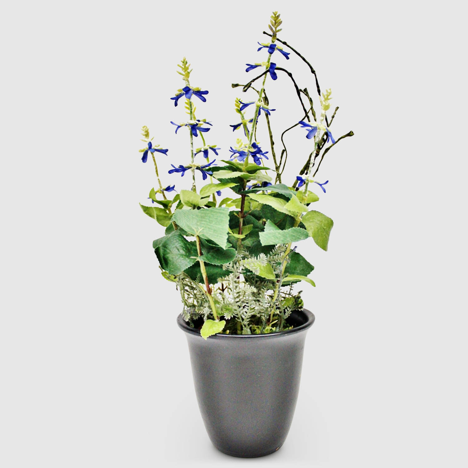 Цветы искусственные Конэко-О в горшке голубой 37 см 659₽