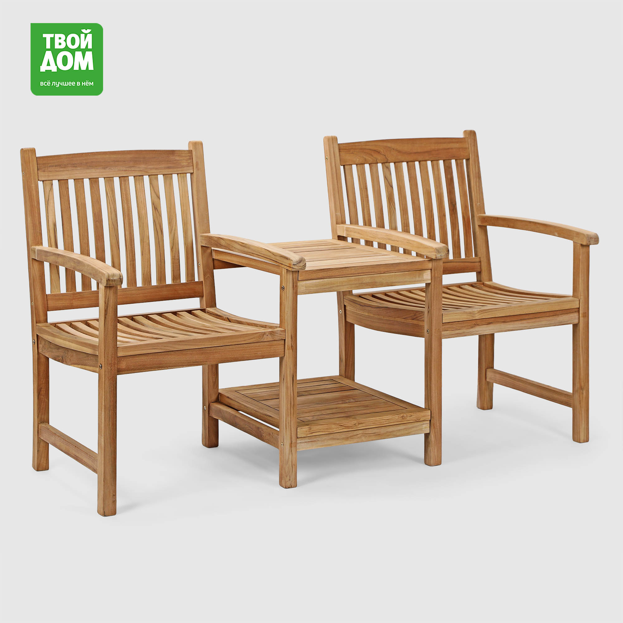 Скамья со столиком Rohman Java тик 161х62х93 см