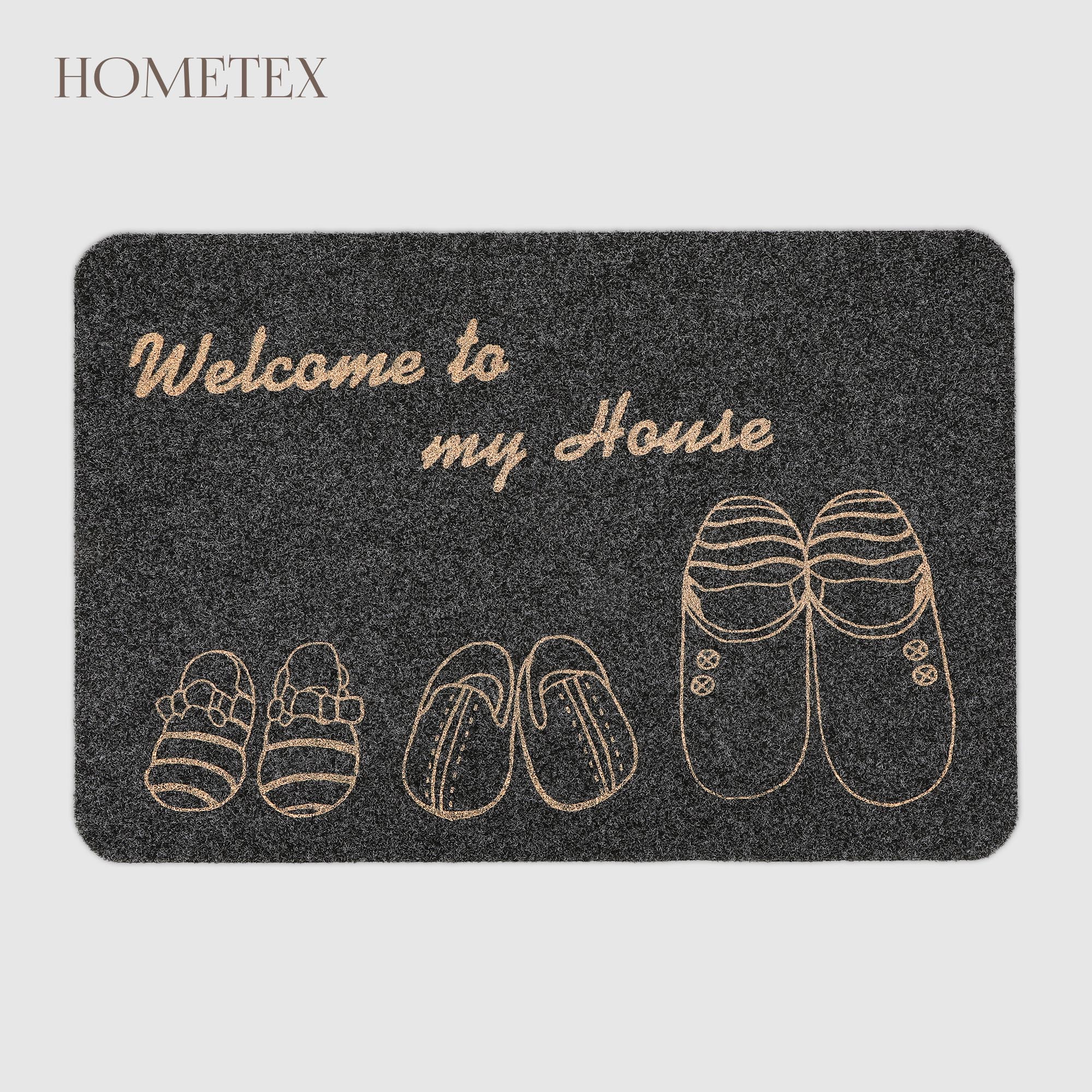 Коврик придверный Hometex черный рисунок 60x90 см 399₽