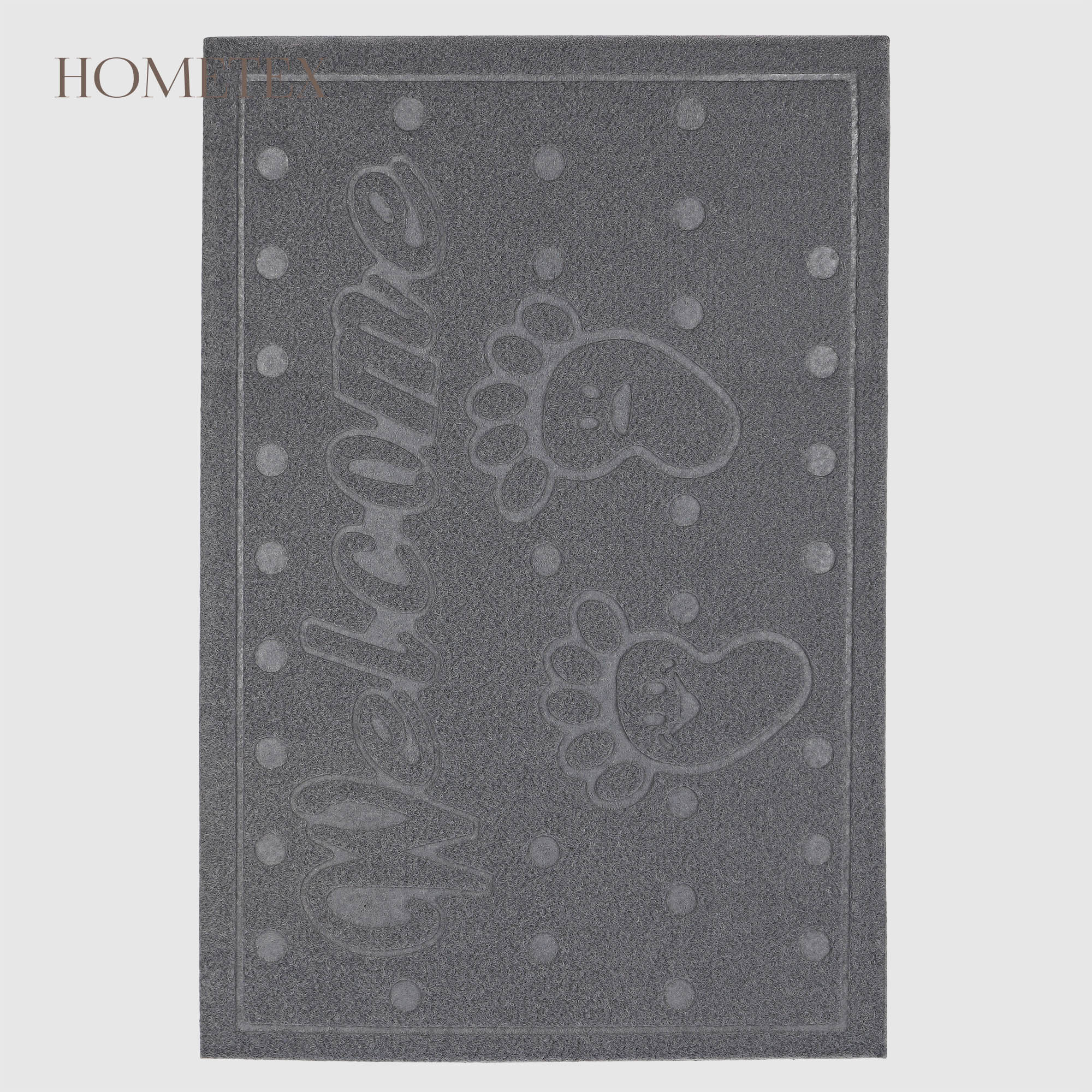 Коврик придверный Hometex серый Тиснение 40x60 см