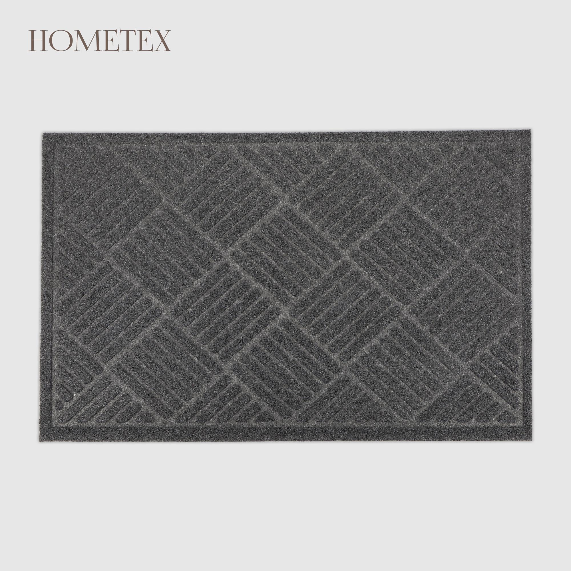 Коврик придверный Hometex серый горячее тиснение 50x80 см 279₽