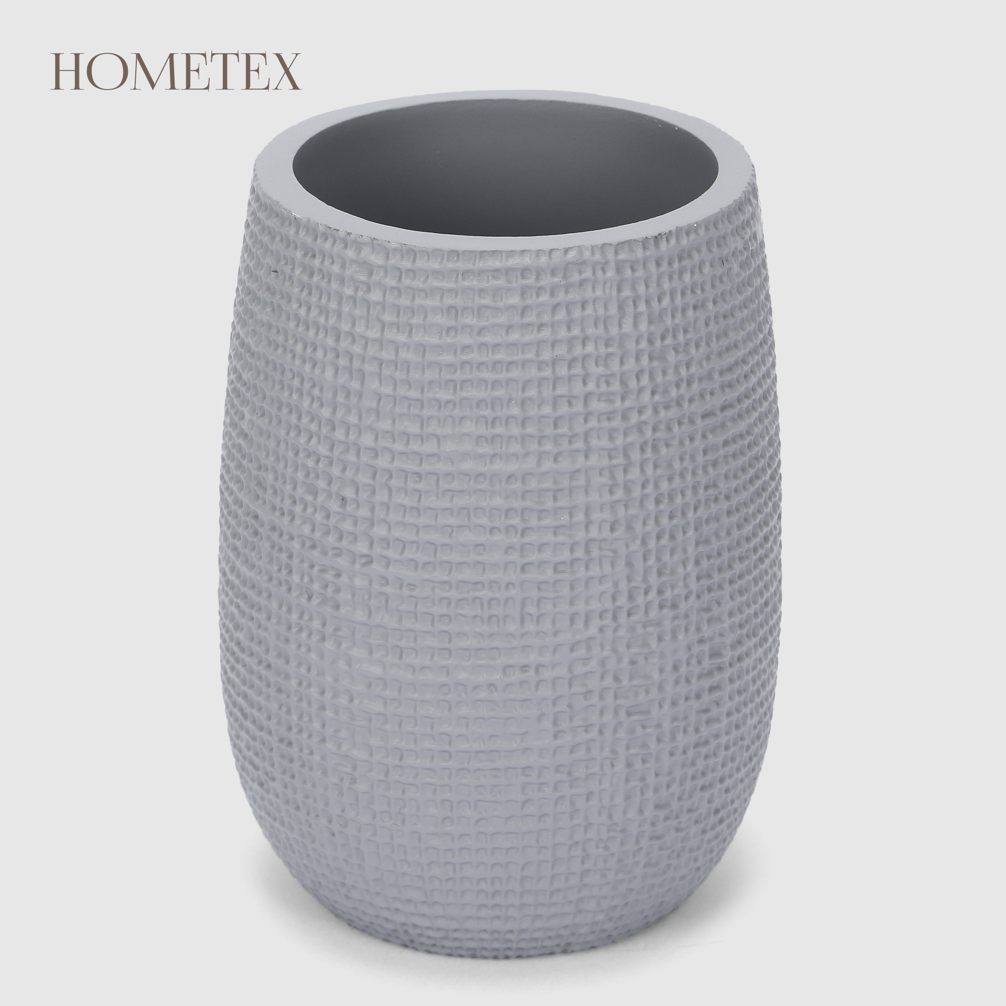 Стакан для зубных щёток Hometex Клетка тёмно-серый 479₽