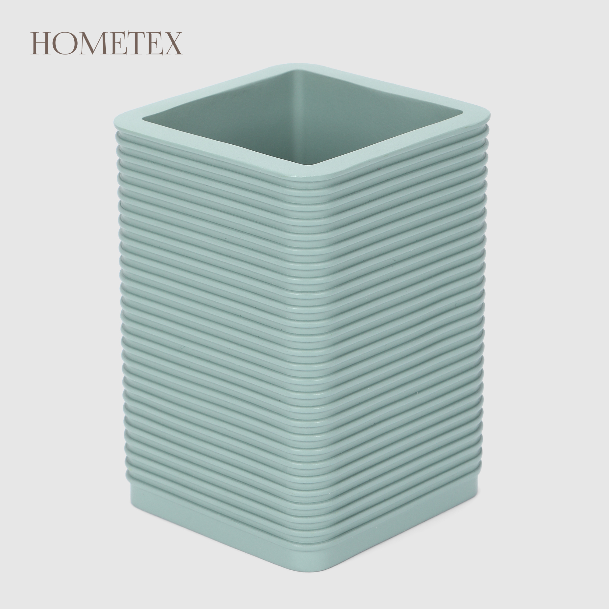 Стакан для зубных щёток Hometex Полосы мята 439₽