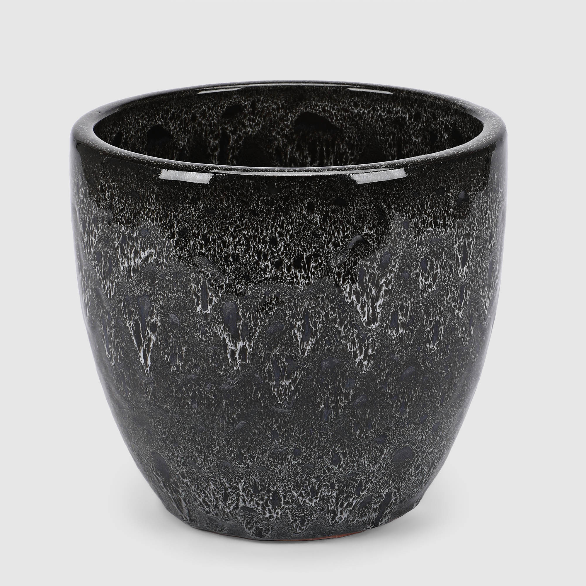 Кашпо для цветов Viet Thanh глазурь коричневый D34