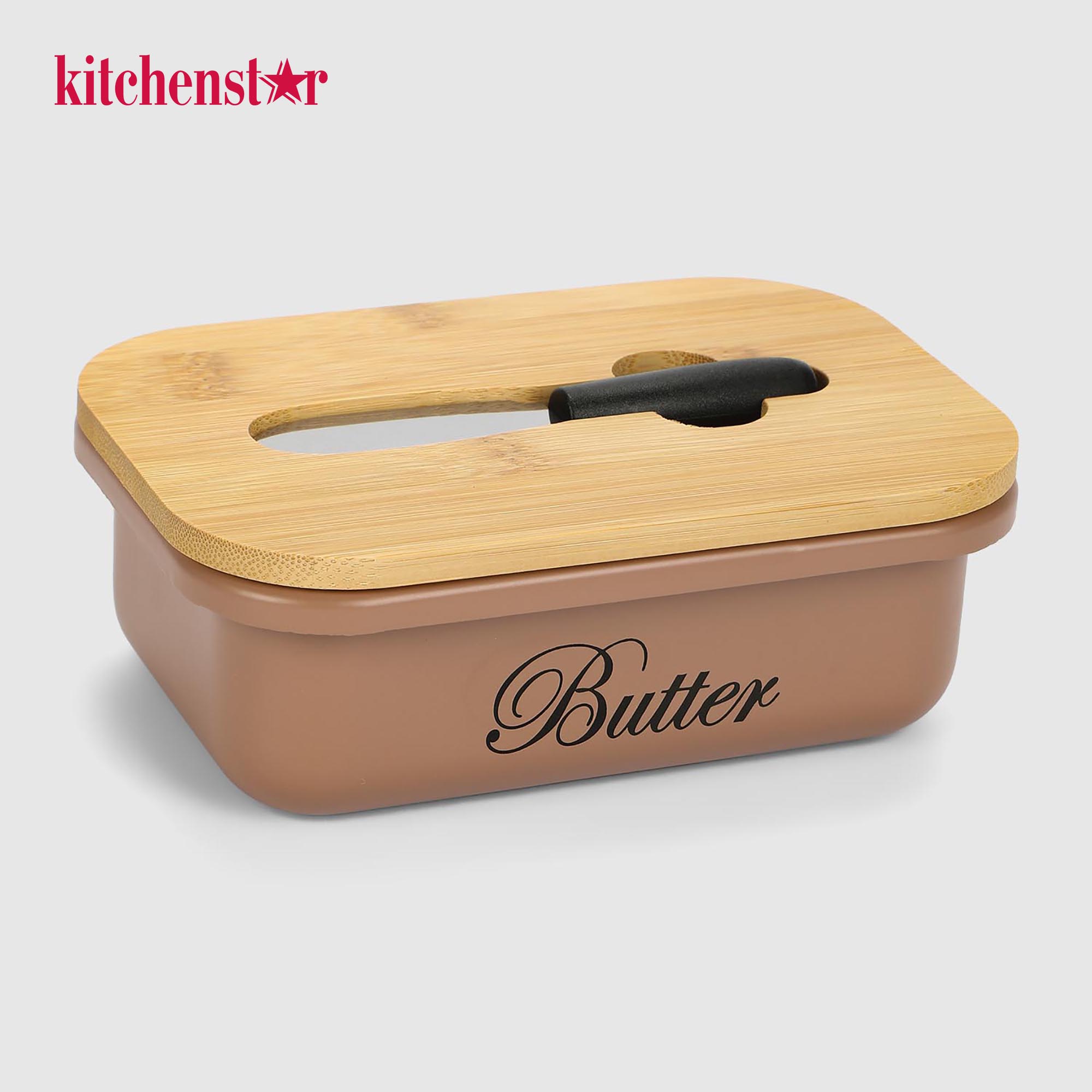 Маслёнка Kitchenstar цвет коричневый 08 л 1290₽