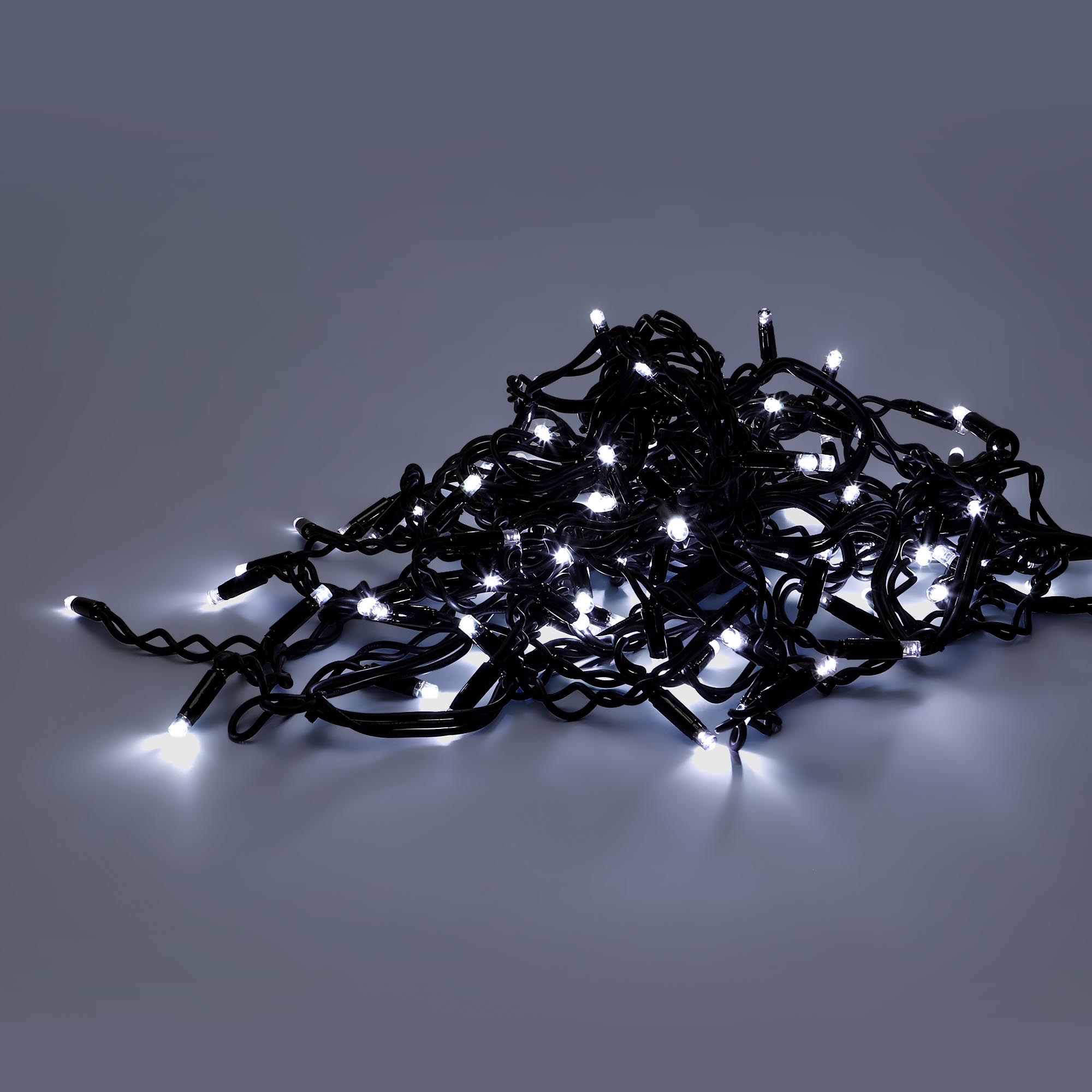 фото Электрогирлянда reason уличная 100 led холодный белый и вспышка