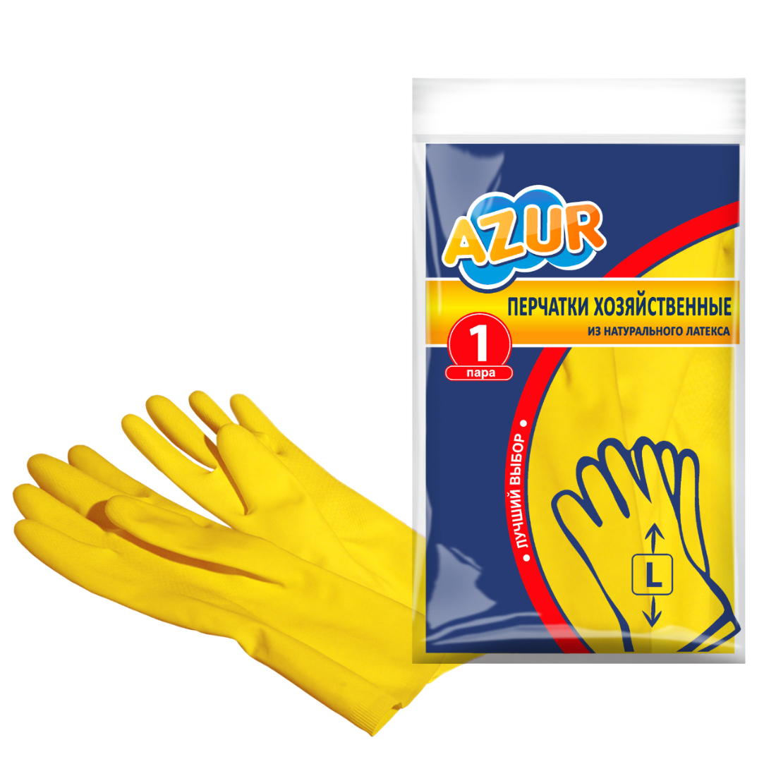 Перчатки резиновые Azur L 79₽