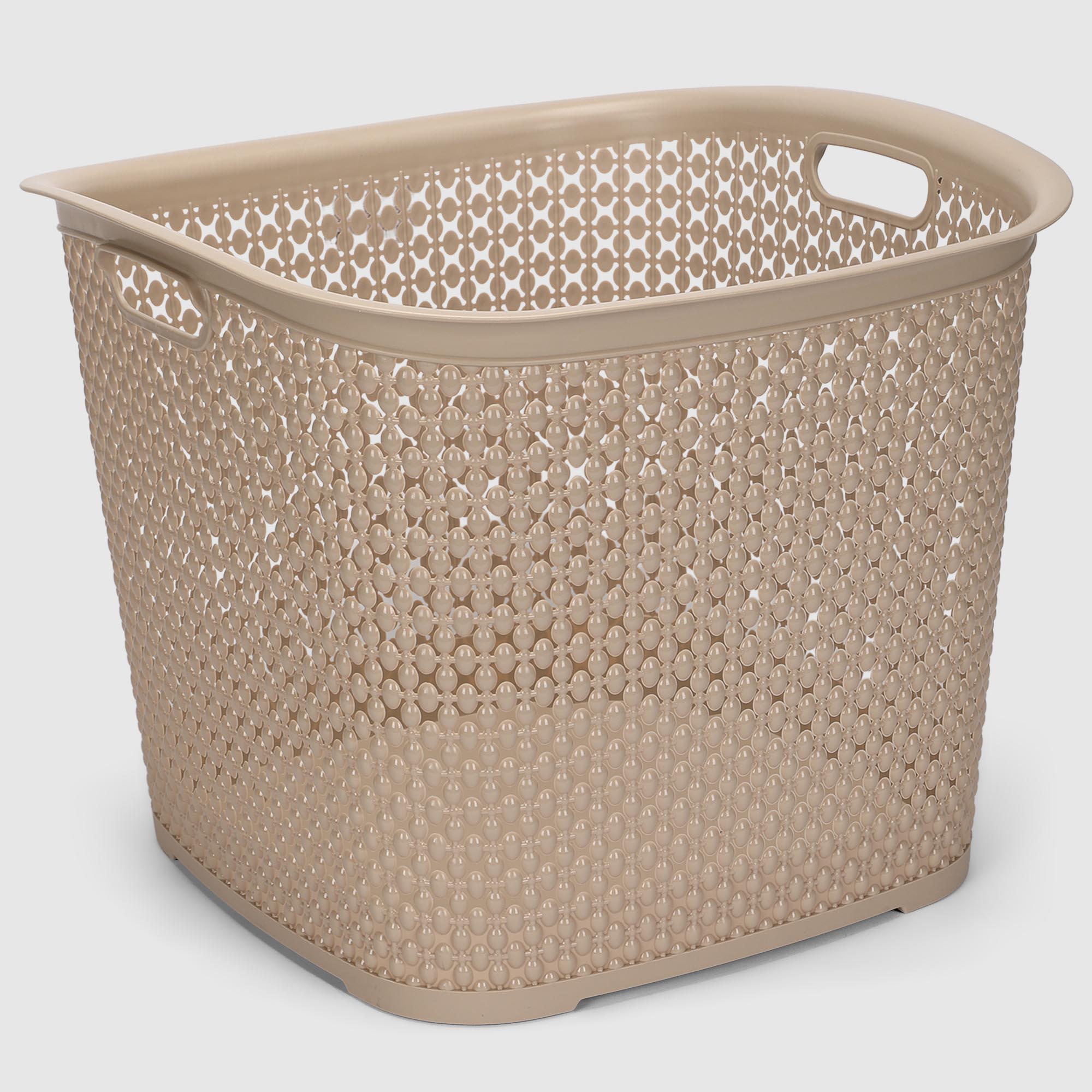 Корзина для белья Follow me Pearl квадратная 40 л 43х43х34 см в ассортименте 839₽