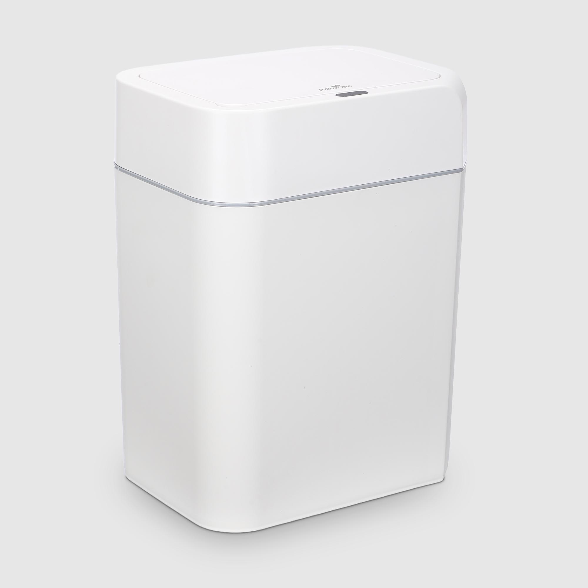 Контейнер для мусора Follow me сенсорный белый 12 л 23х18х32 см