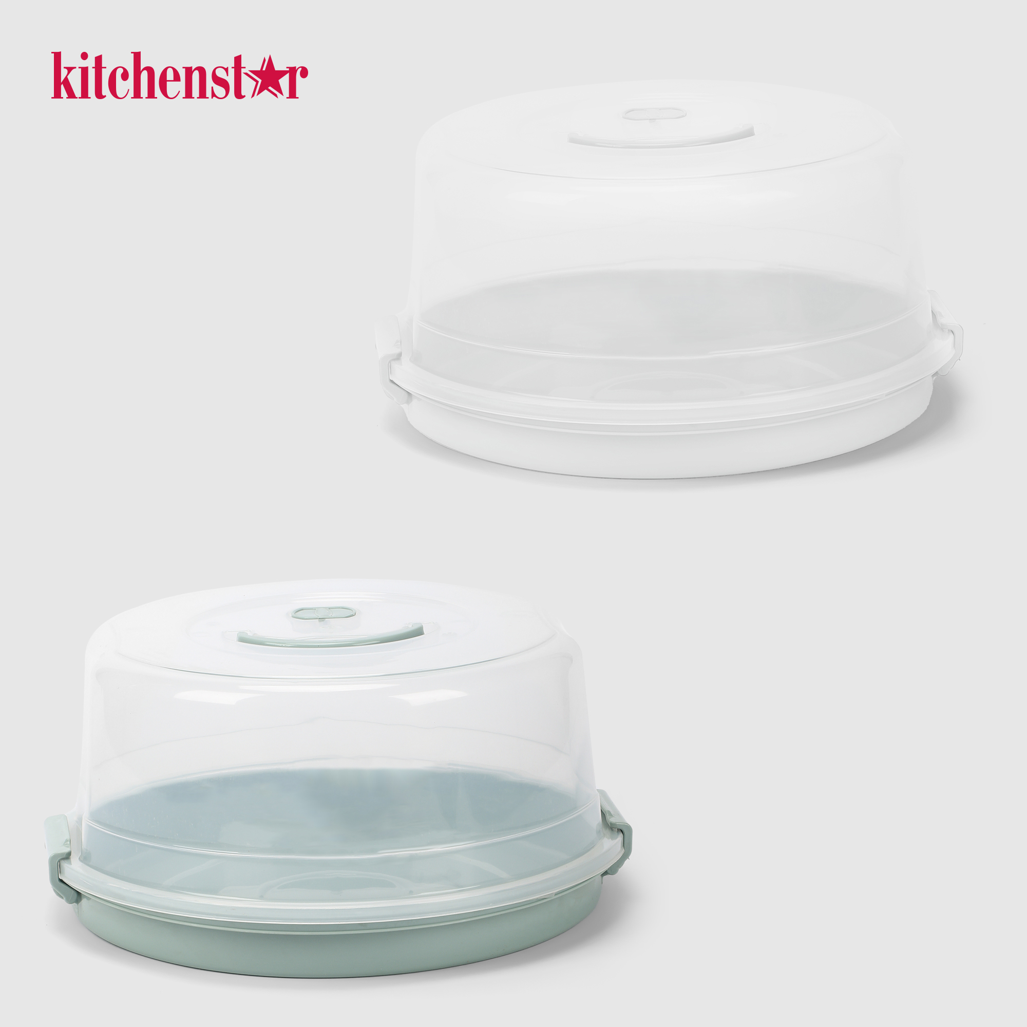 Блюдо для торта Kitchenstar Maxi armada с крышкой 30 см 349₽