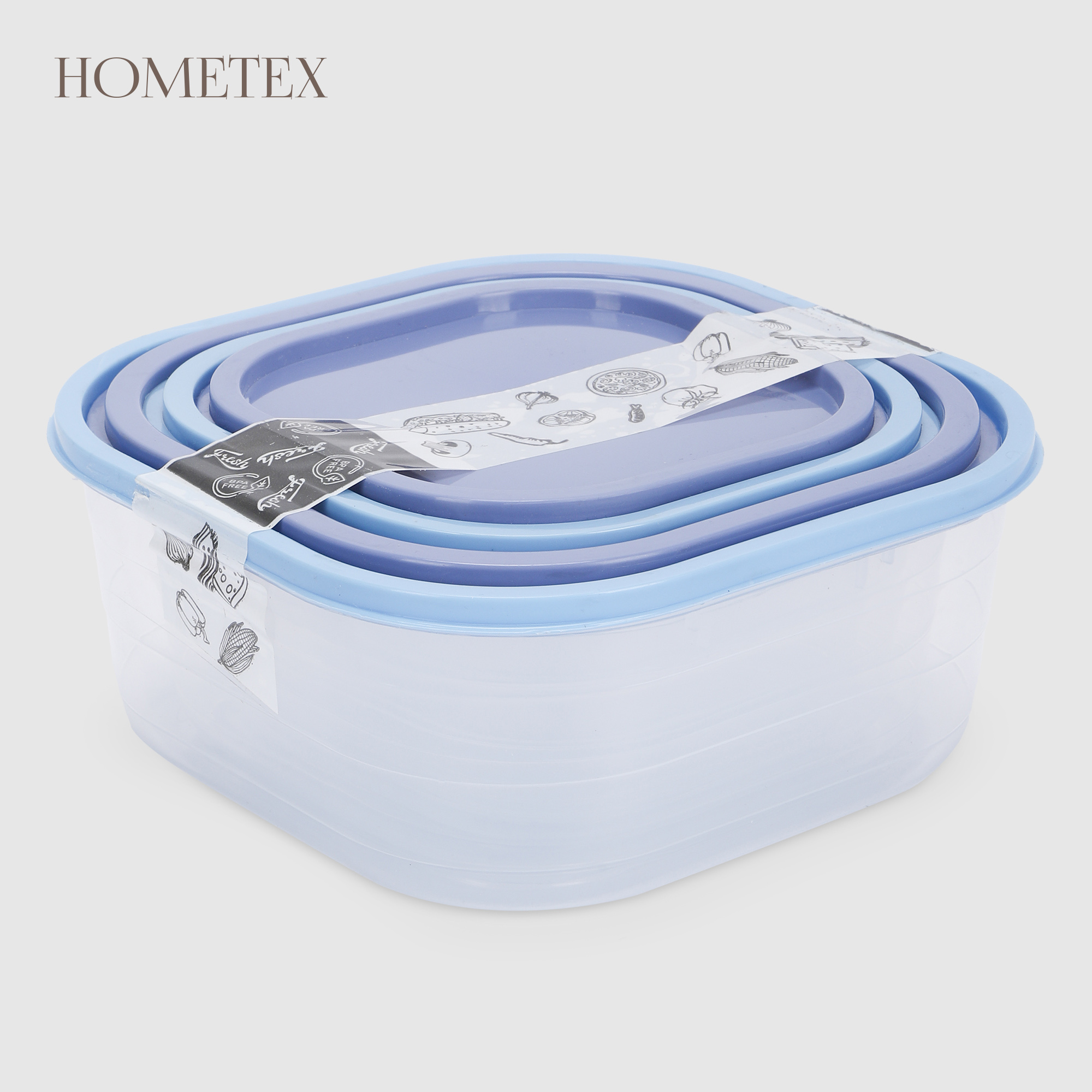 Набор контейнеров Hometex mini из 4шт 276л 179₽