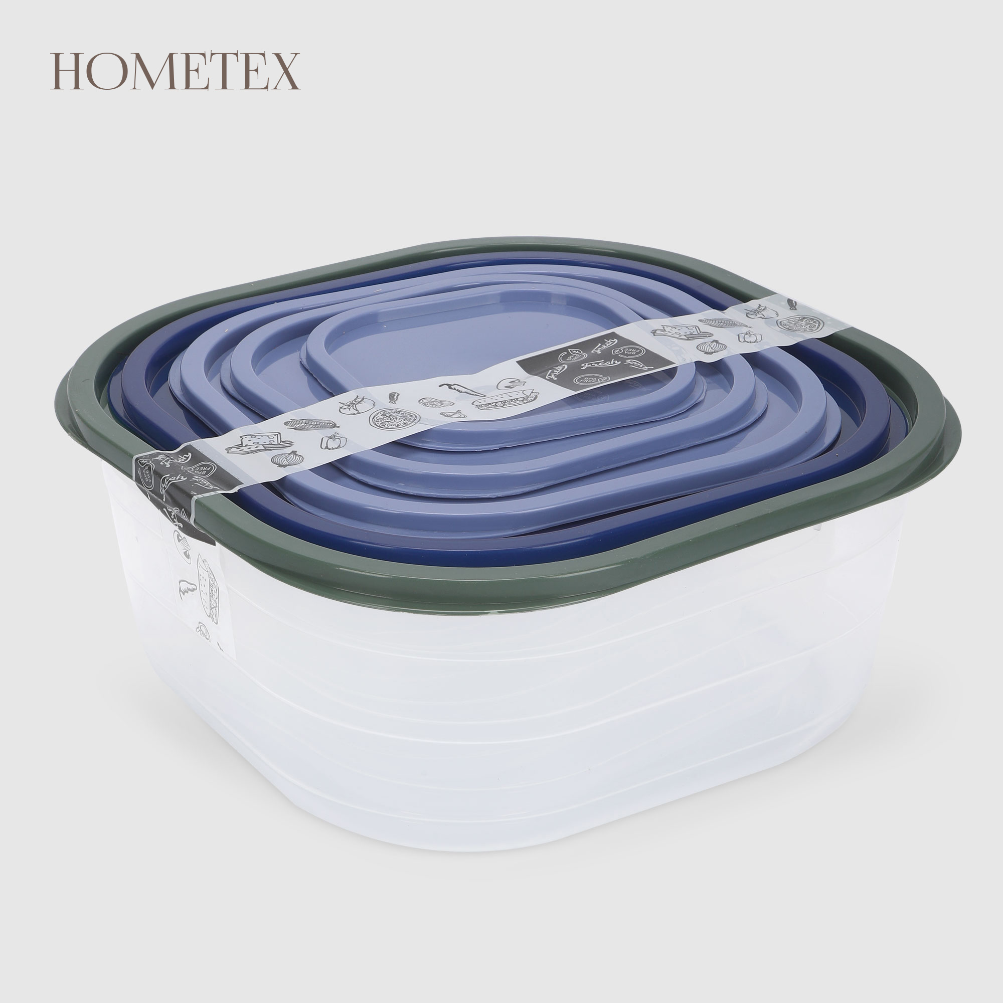 Набор контейнеров Hometex из 5шт 896л 299₽