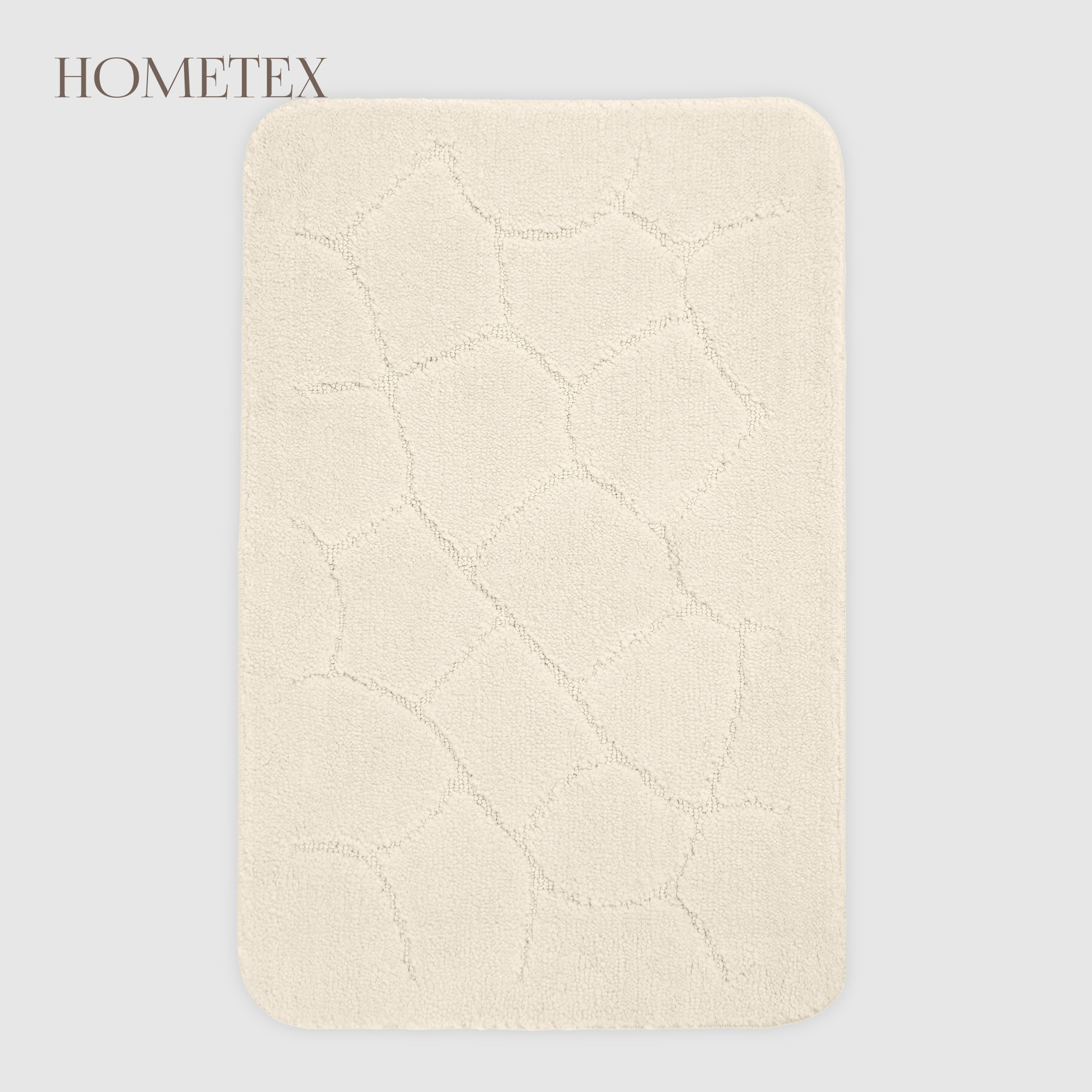 Коврик для ванной Hometex 50х80 см галька белый
