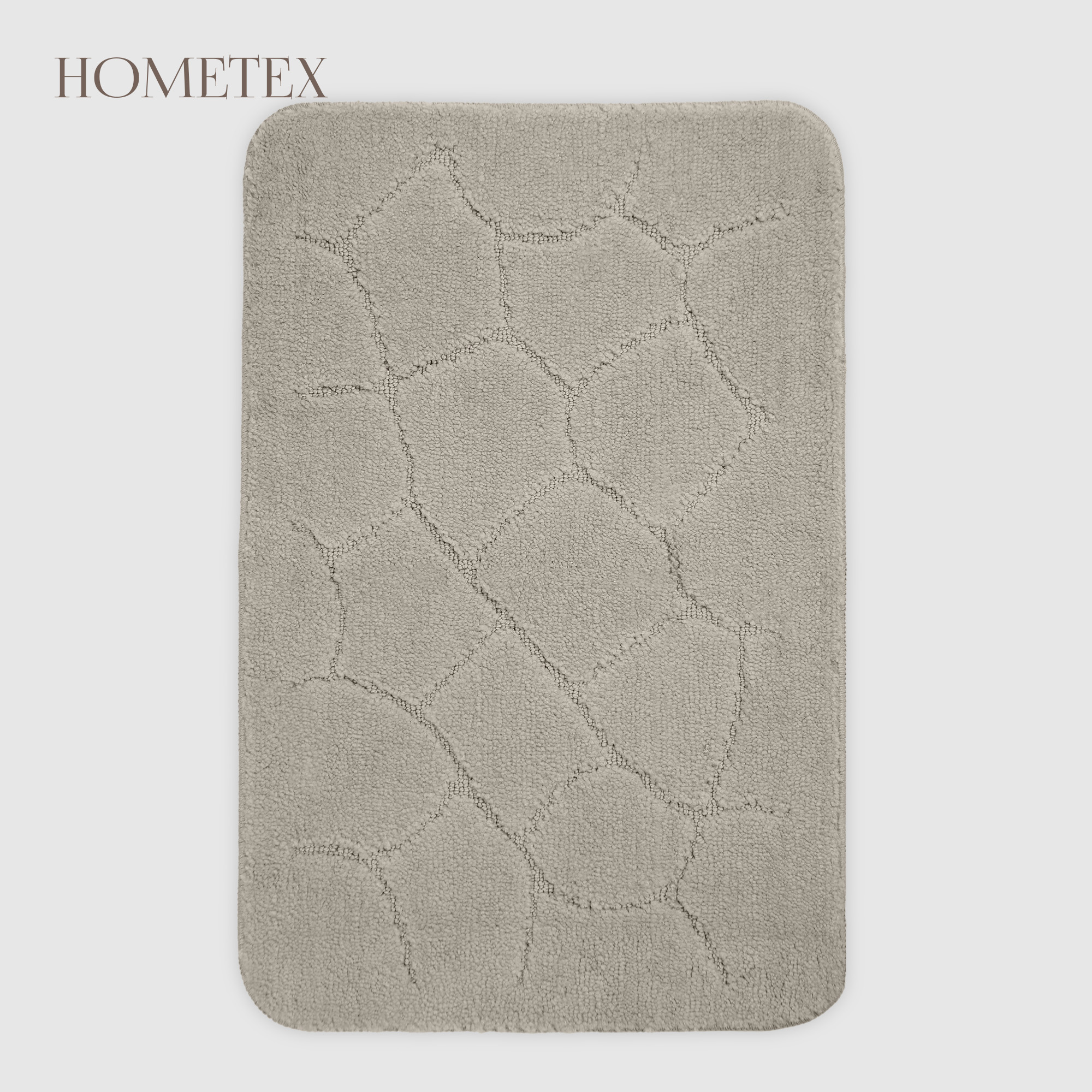 Коврик для ванной Hometex 50х80 см галька серый