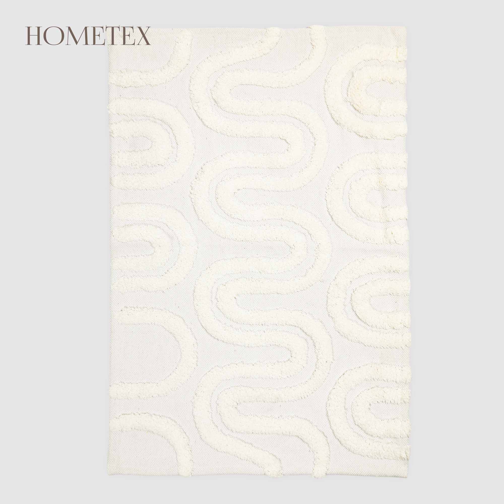 Коврик интерьерный Hometex 50х80 см волны белый