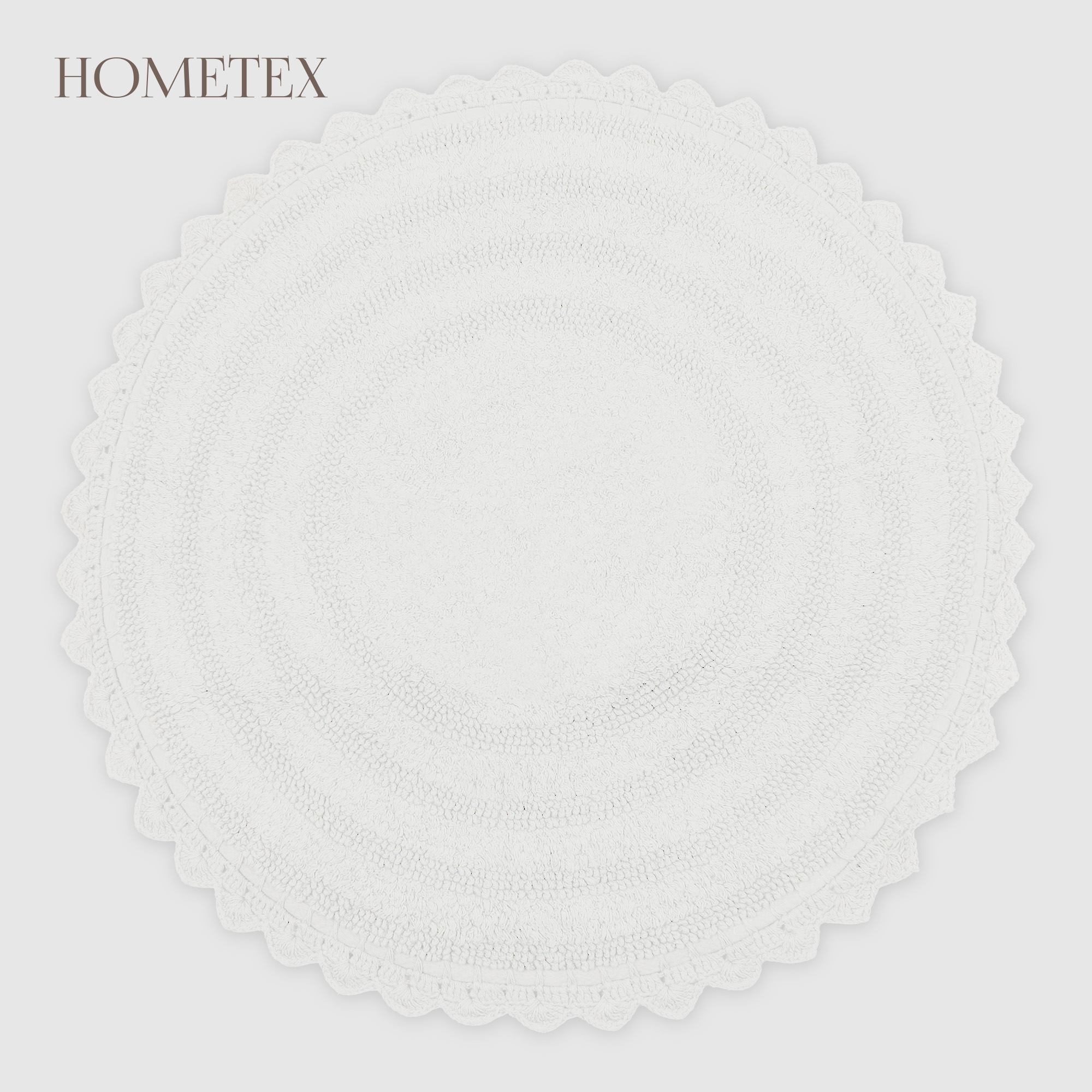 Коврик для ванной круглый Hometex 60 см белый