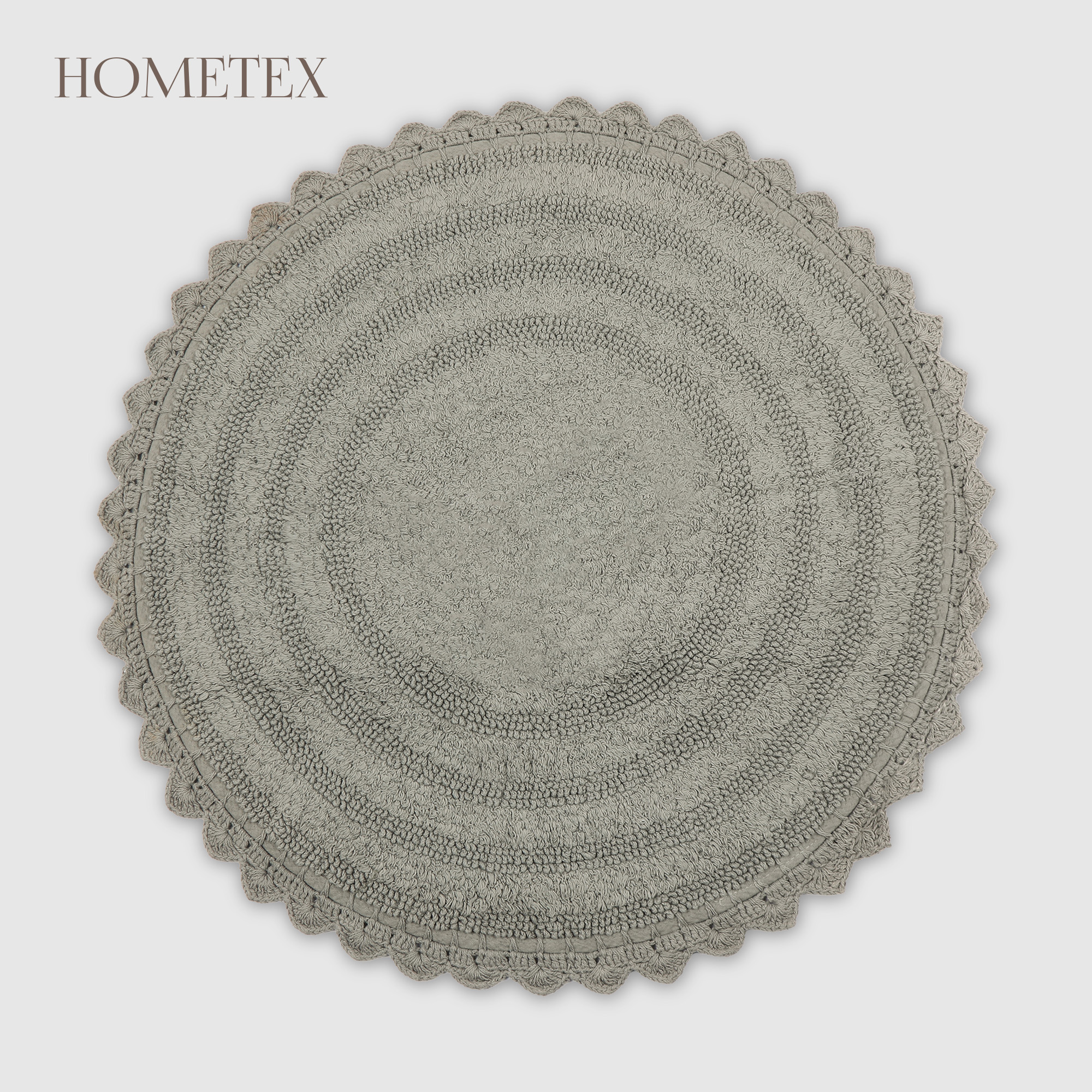 Коврик для ванной круглый Hometex 60 см серый