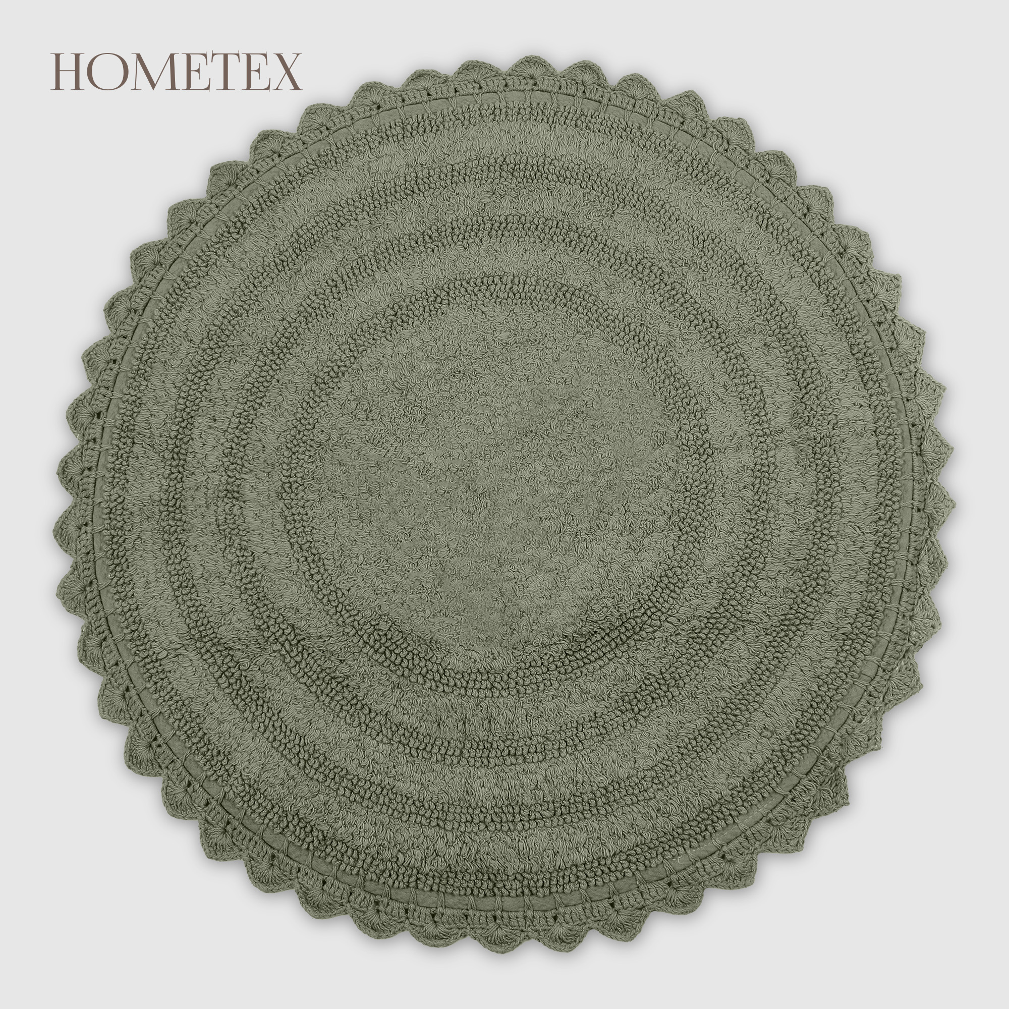 Коврик для ванной круглый Hometex 60 см лавровый