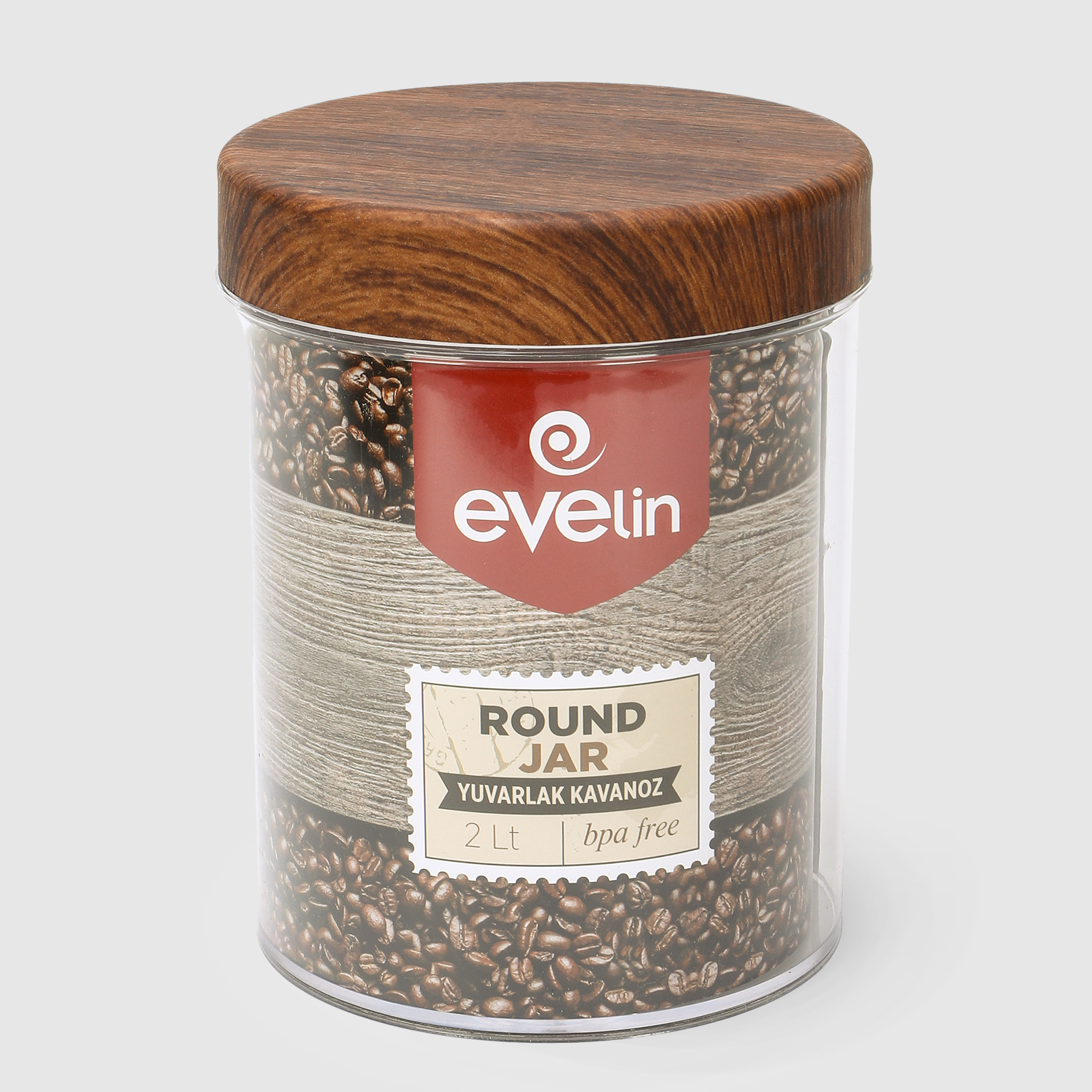 Банка Evelin для сыпучих круглая 2л 599₽
