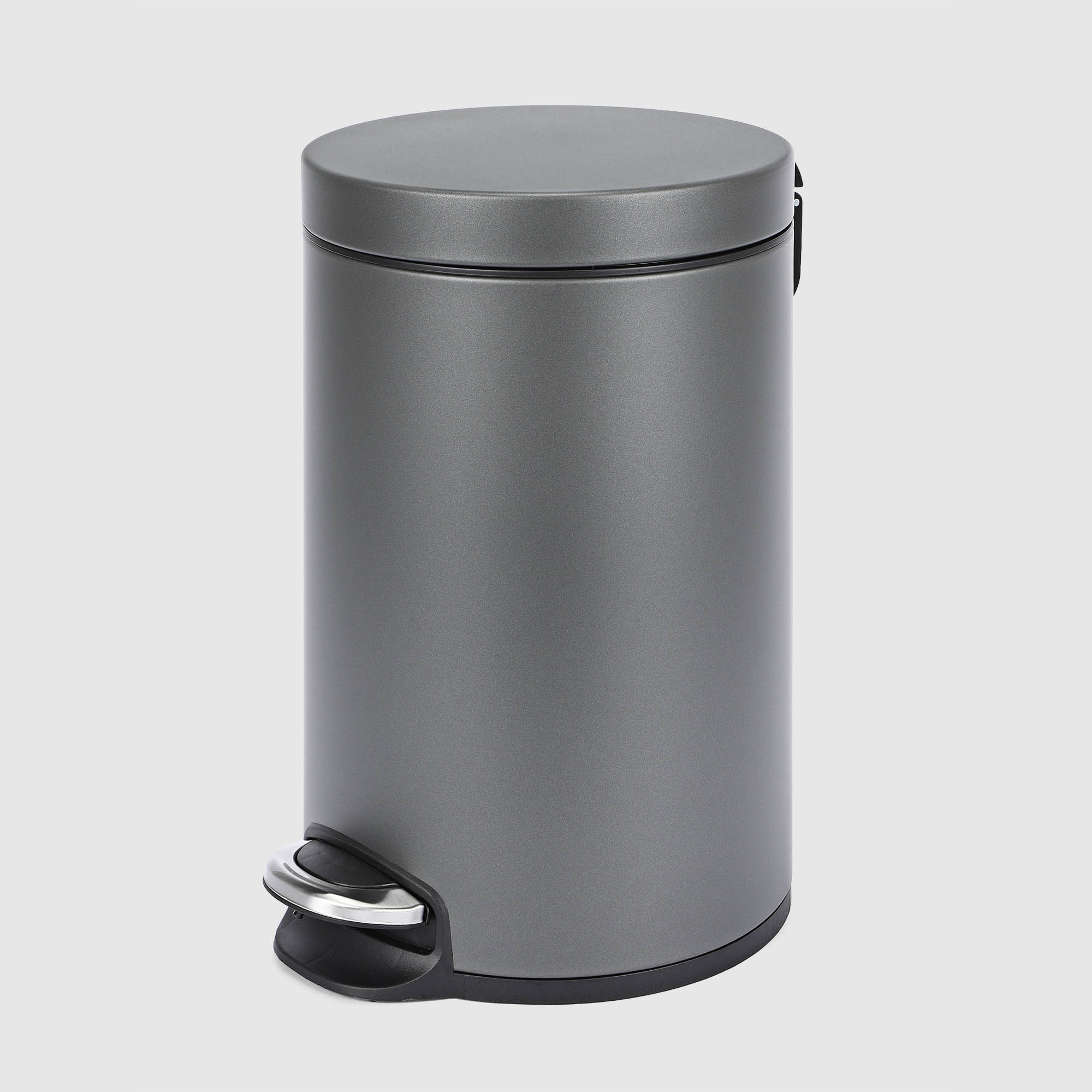 Мусорный бак Java с педалью тёмно-серый 8 л 22,1х22,1х35,5 см