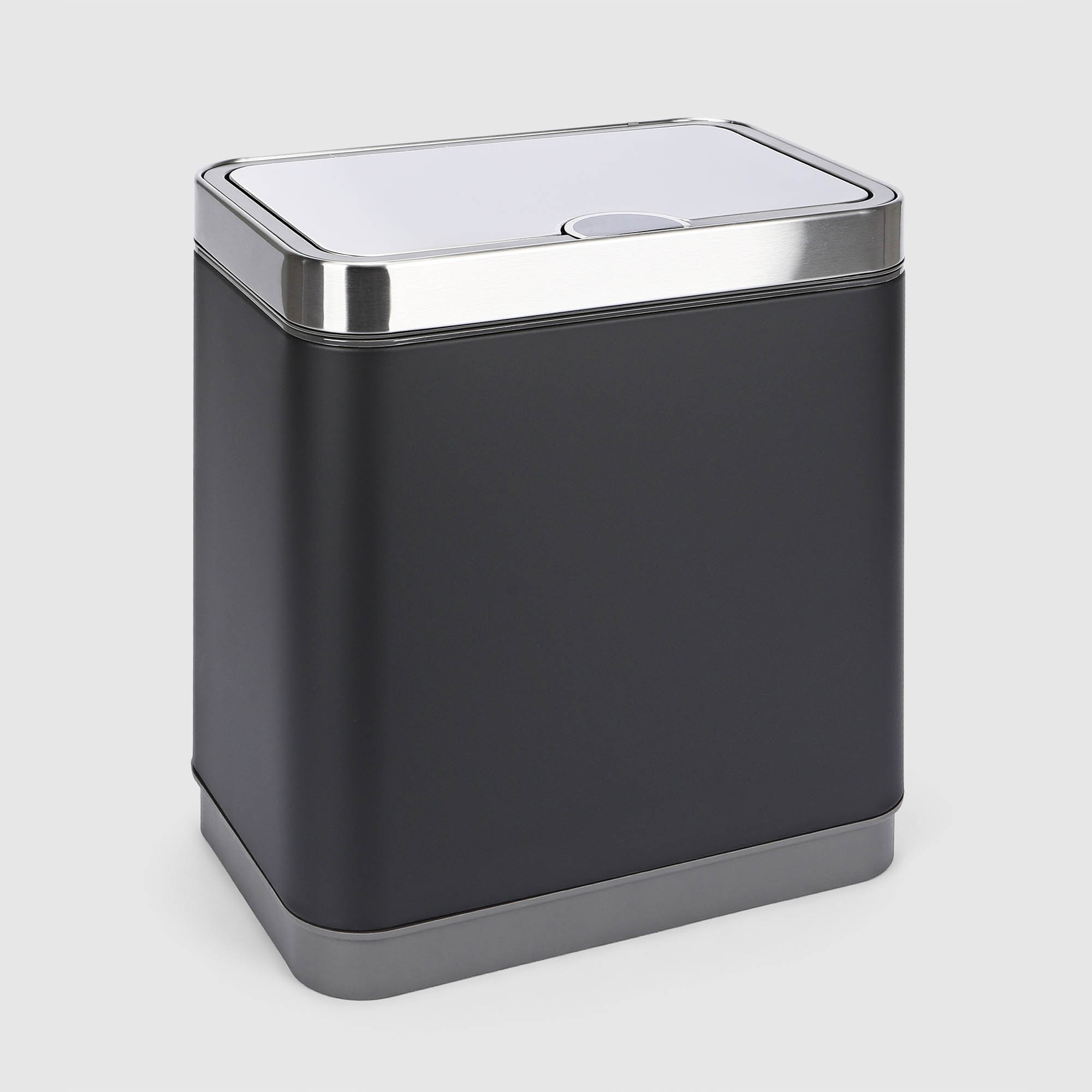 Мусорный бак Java сенсорный из нержавеющей стали чёрный 12 л 34x22x35 см