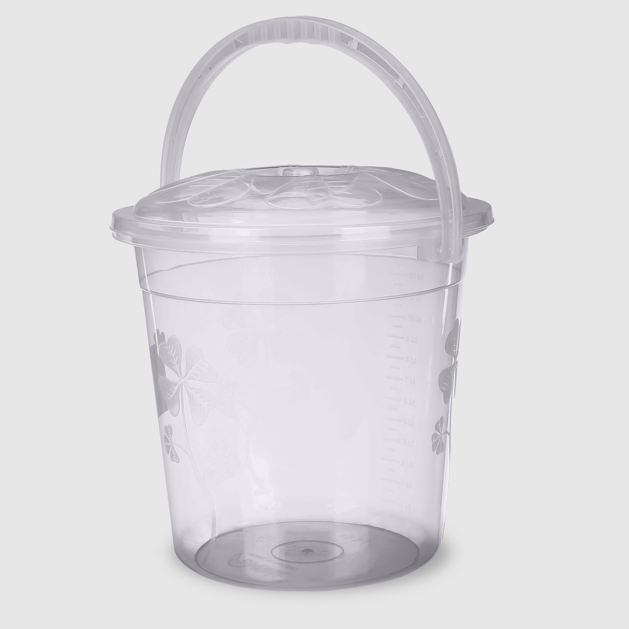 Ведро Asude Plastik Yonca для воды прозрачное 15 л 335х335х32 см 699₽