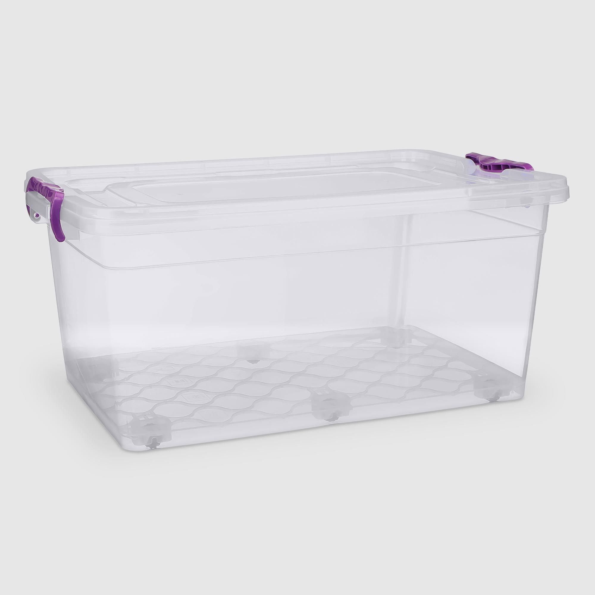 Ящик для хранения Asude Plastik на колёсах прозрачный 40 л 60х395х27 см 1289₽