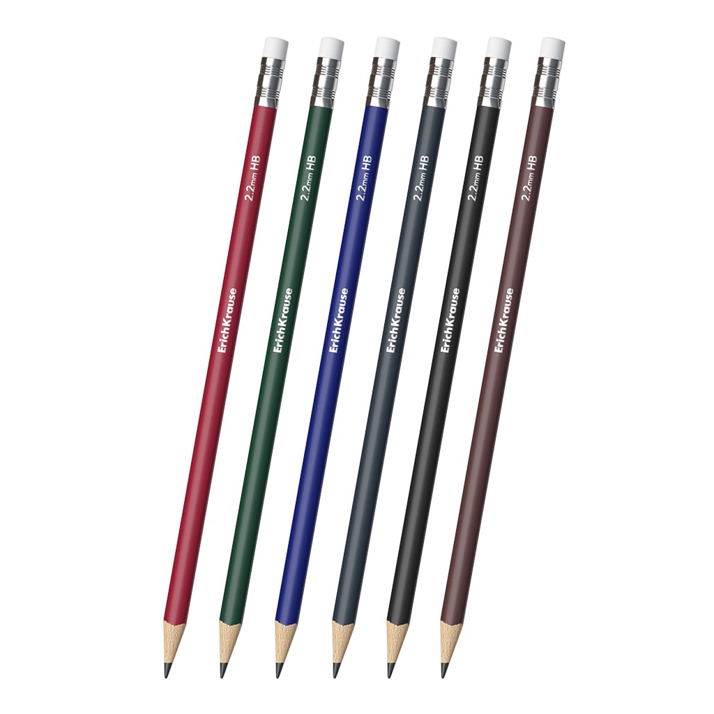 Чернографитный карандаш Erich Krause Deep Classic triangular трёхгранный с ластиком HB 32₽